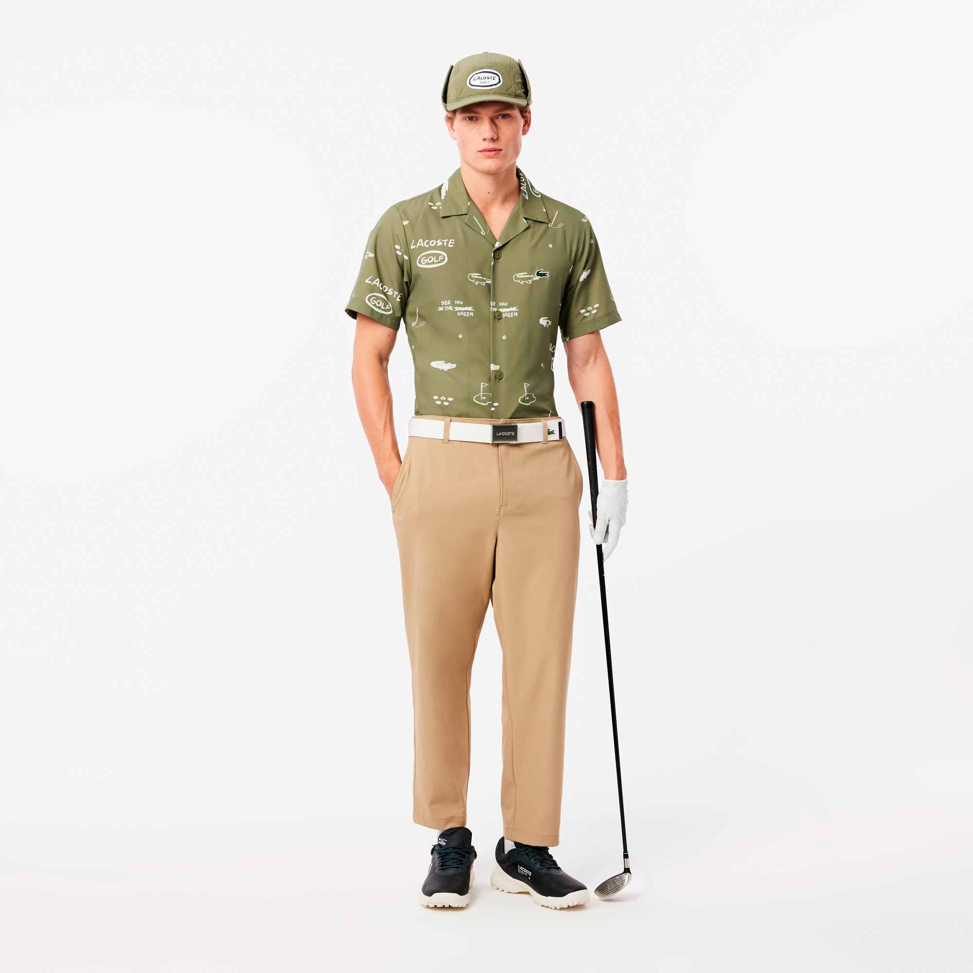 ラコステゴルフイヤーフラップキャップ