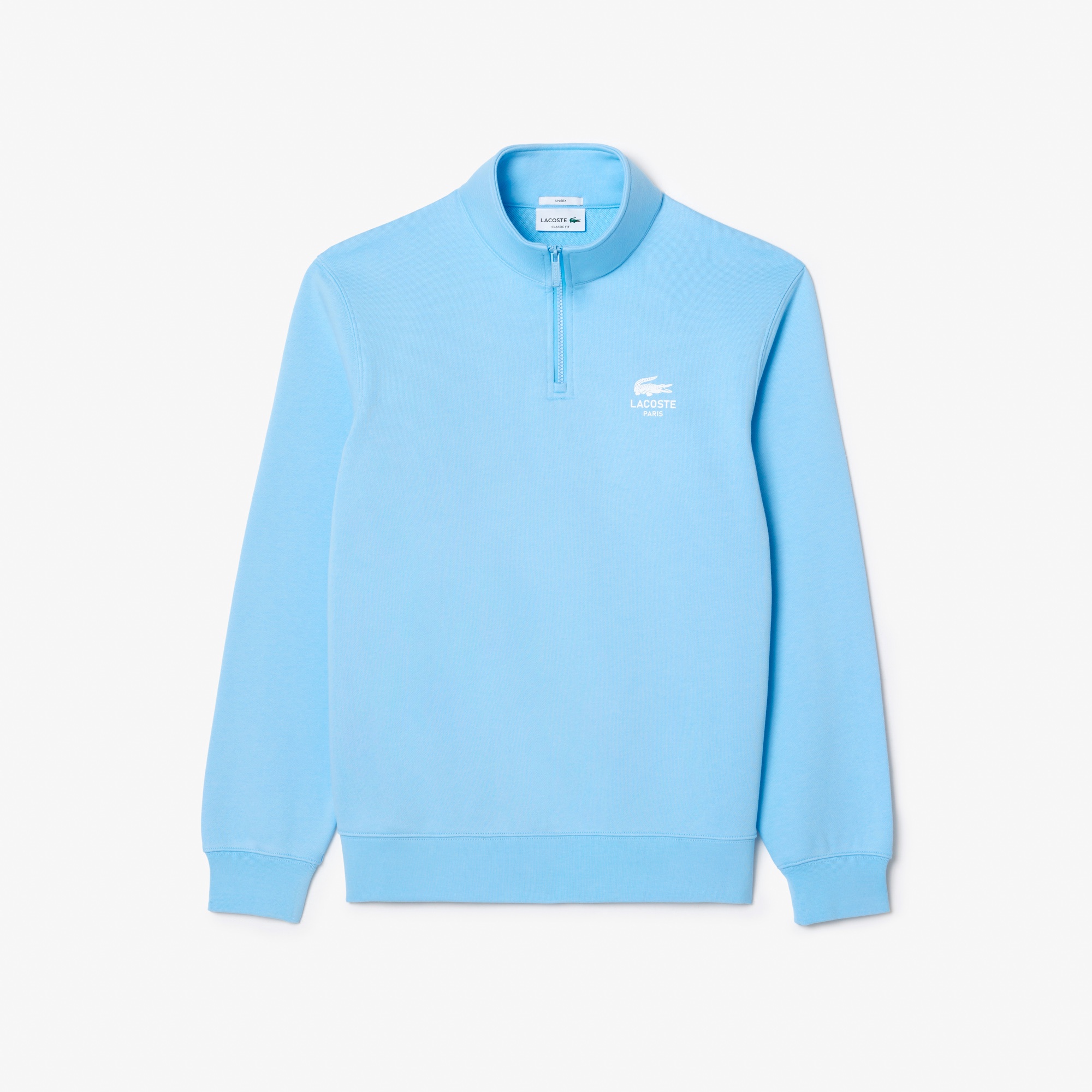 ワンポイントプリントハーフジップスウェット