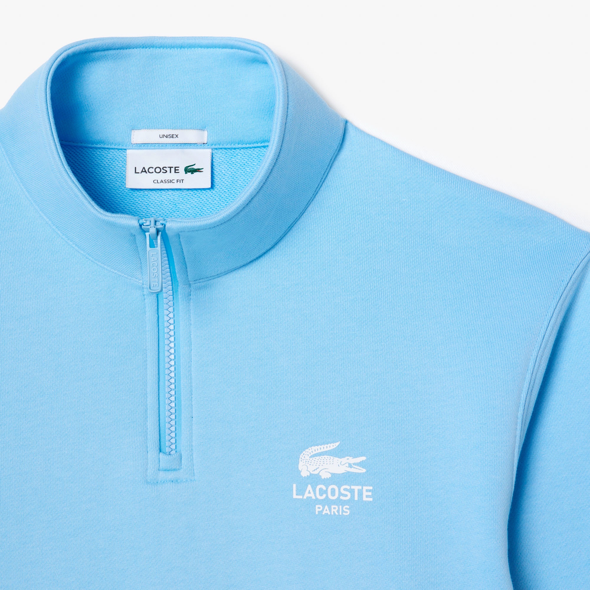 ワンポイントプリントハーフジップスウェット