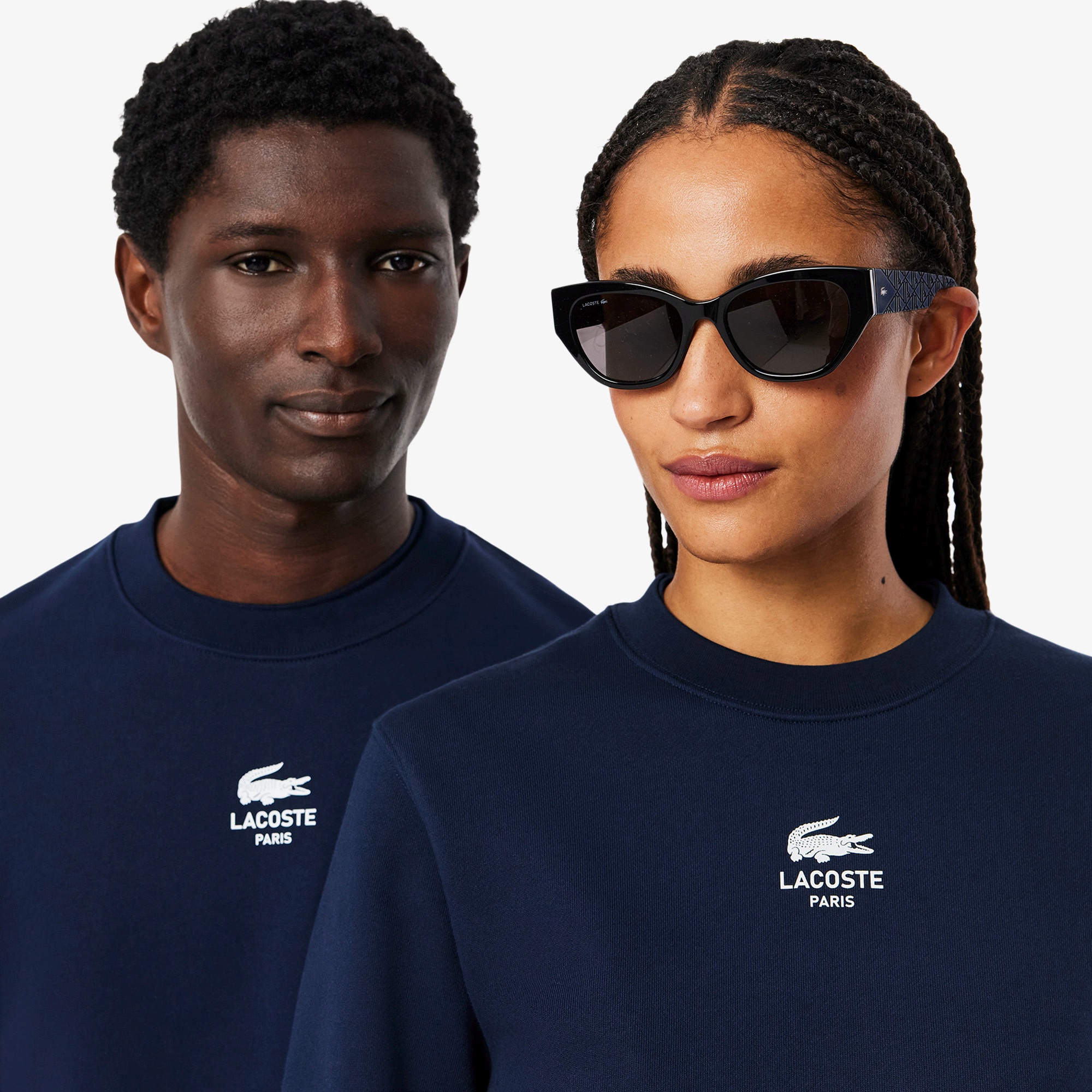 ワンポイングラフィックプリントクルーネックスウェット