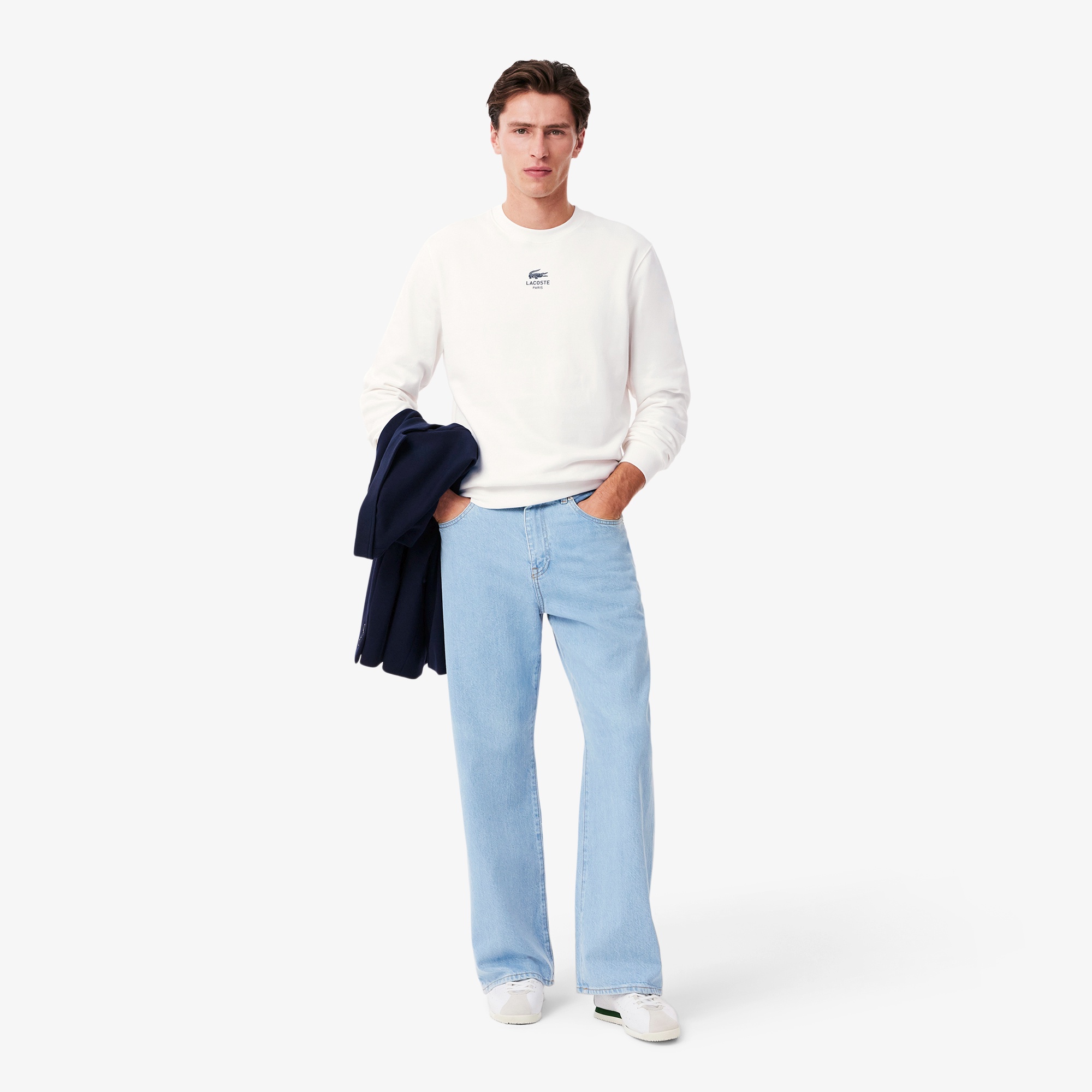 ワンポイングラフィックプリントクルーネックスウェット