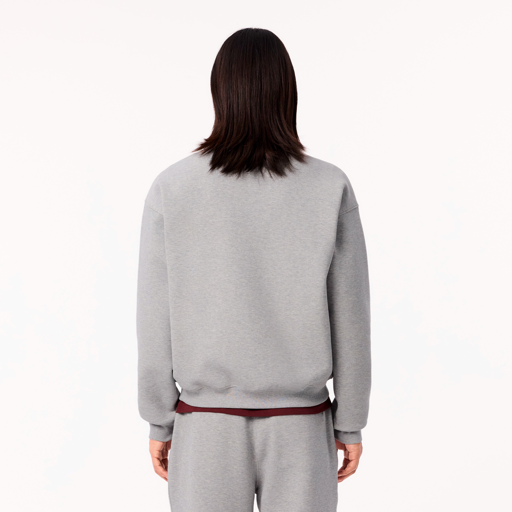 ダブルフェイスロングスリーブポロスウェット