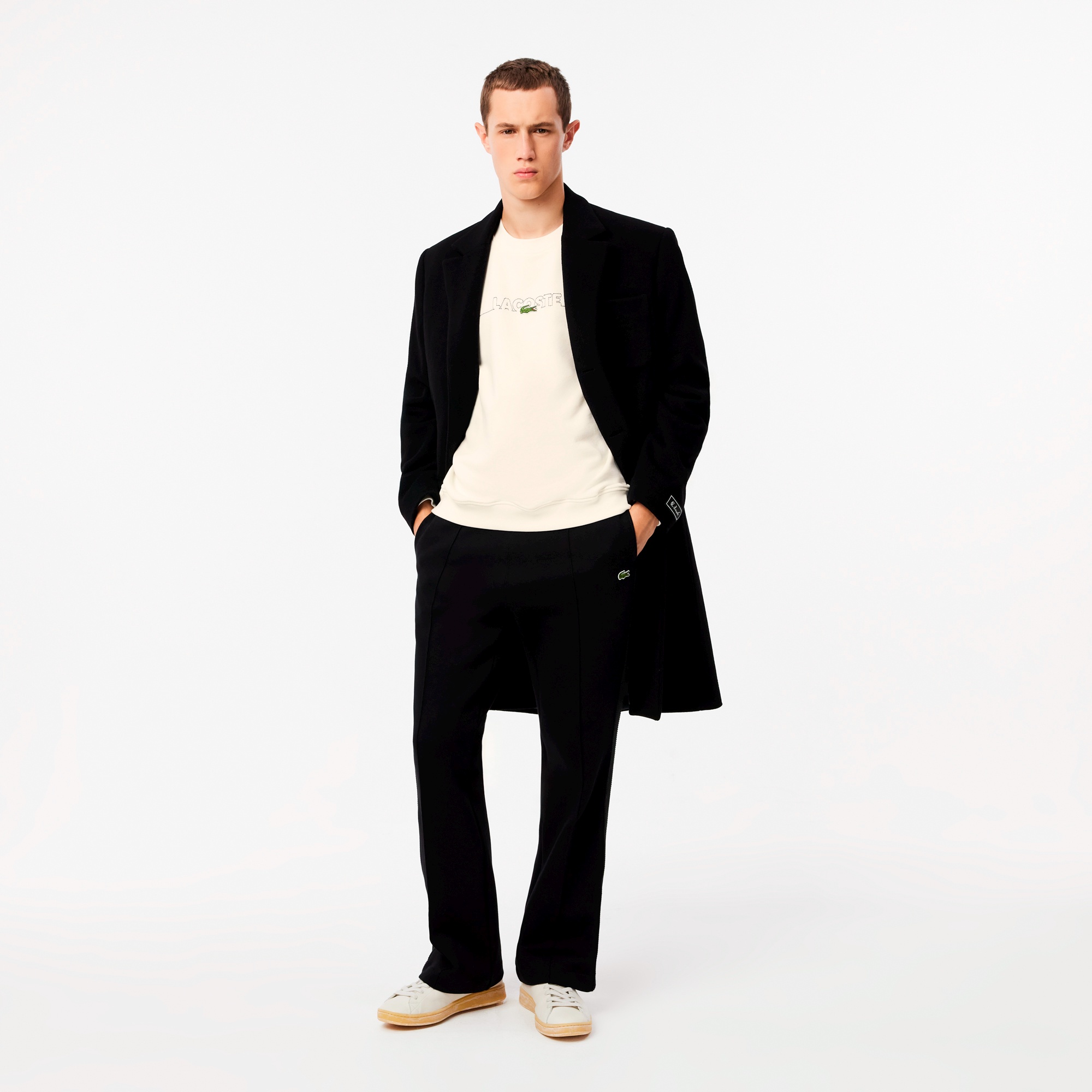 フランスメイドブランドネームロゴステッチスウェット