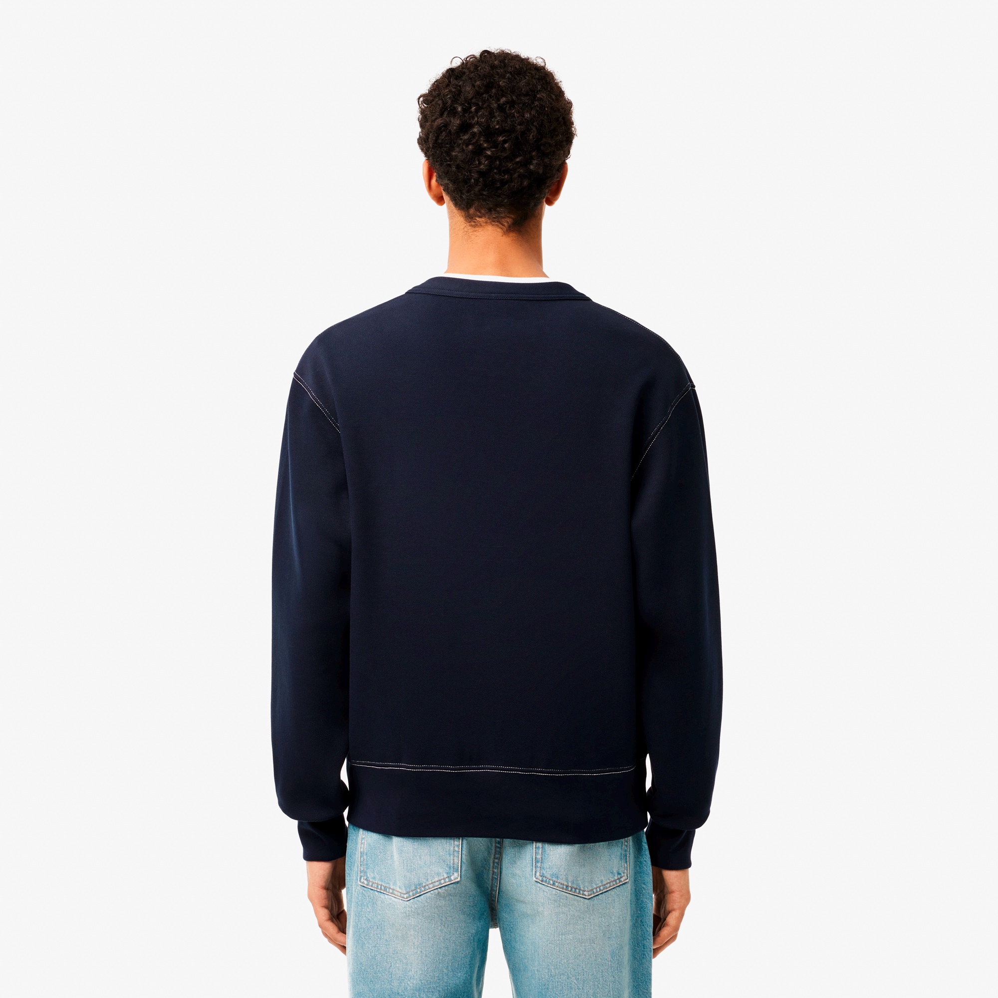 スクエアポケットダブルフェイス鹿の子カーディガン