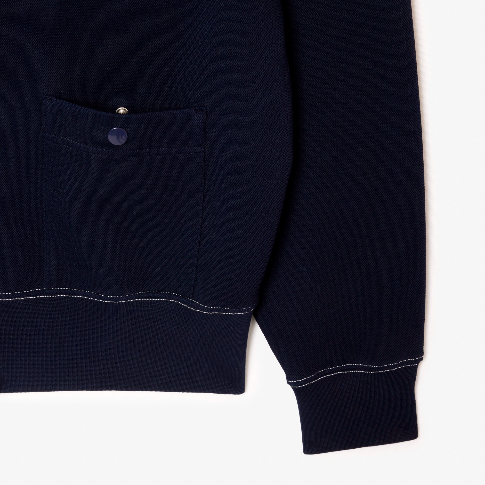 スクエアポケットダブルフェイス鹿の子カーディガン