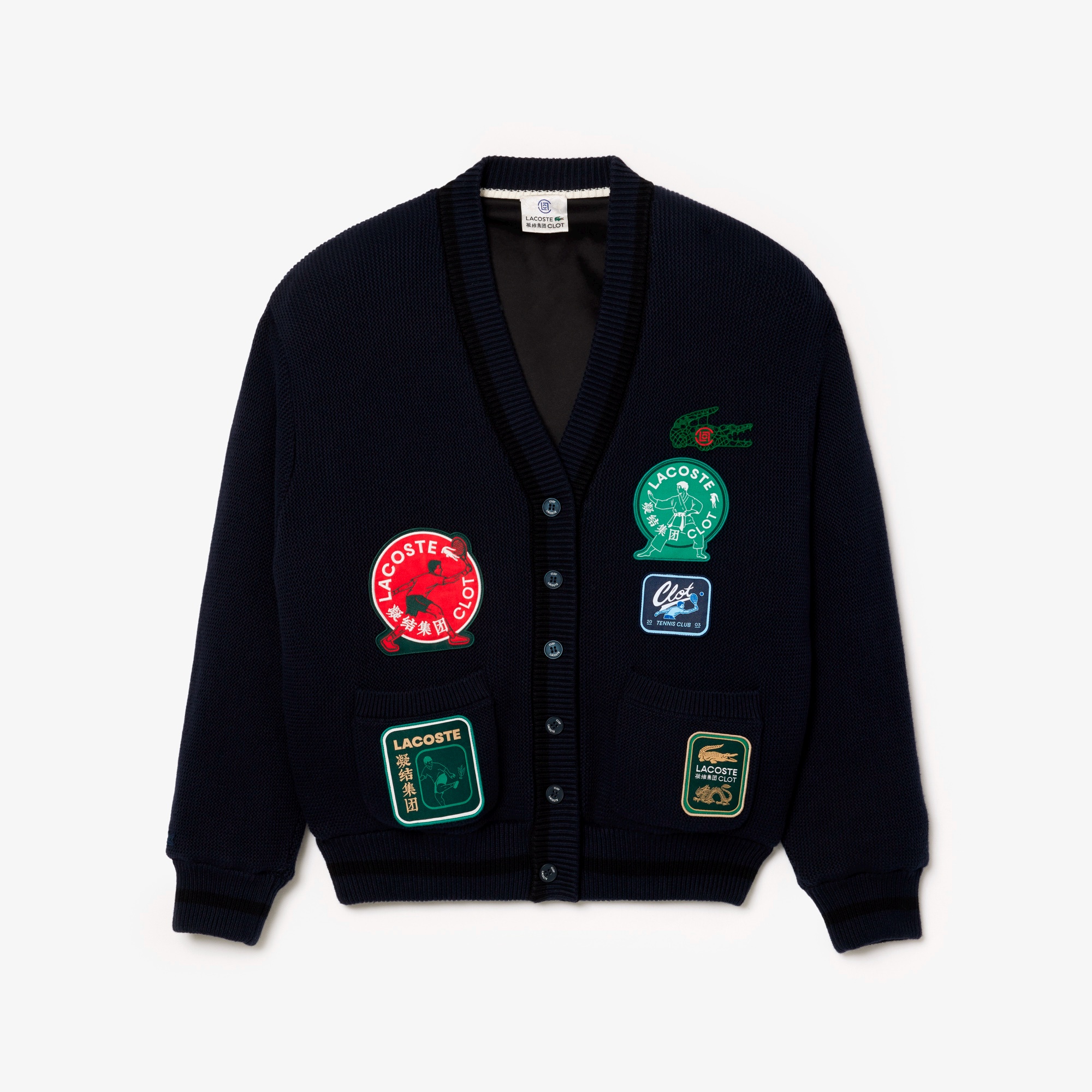 『Lacoste x CLOT』リバーシブルカーディガン