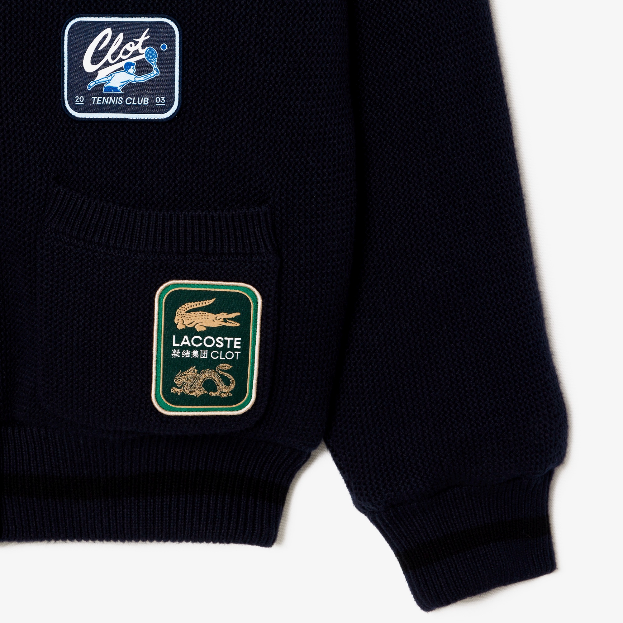 『Lacoste x CLOT』リバーシブルカーディガン