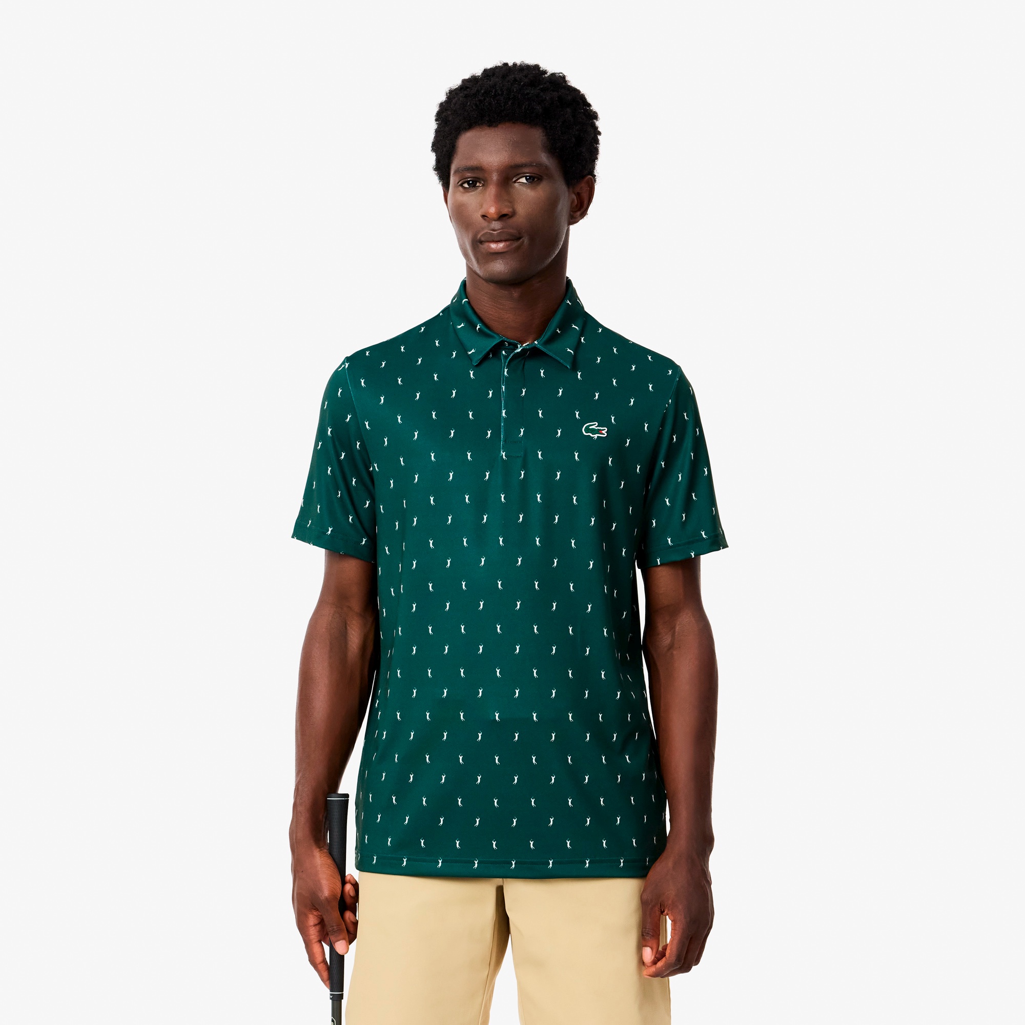 ミニマム総柄プリントゴルフポロシャツ