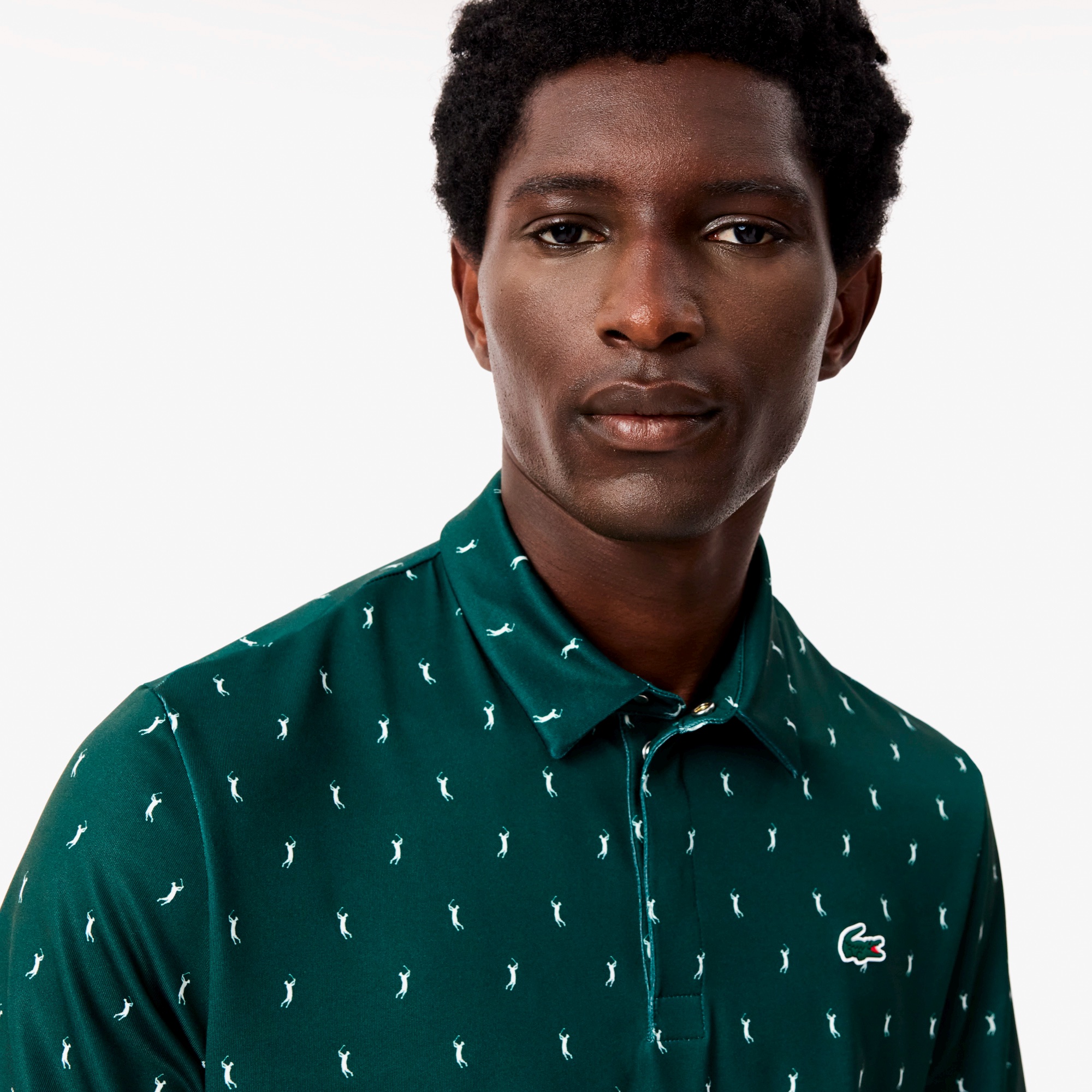 ミニマム総柄プリントゴルフポロシャツ