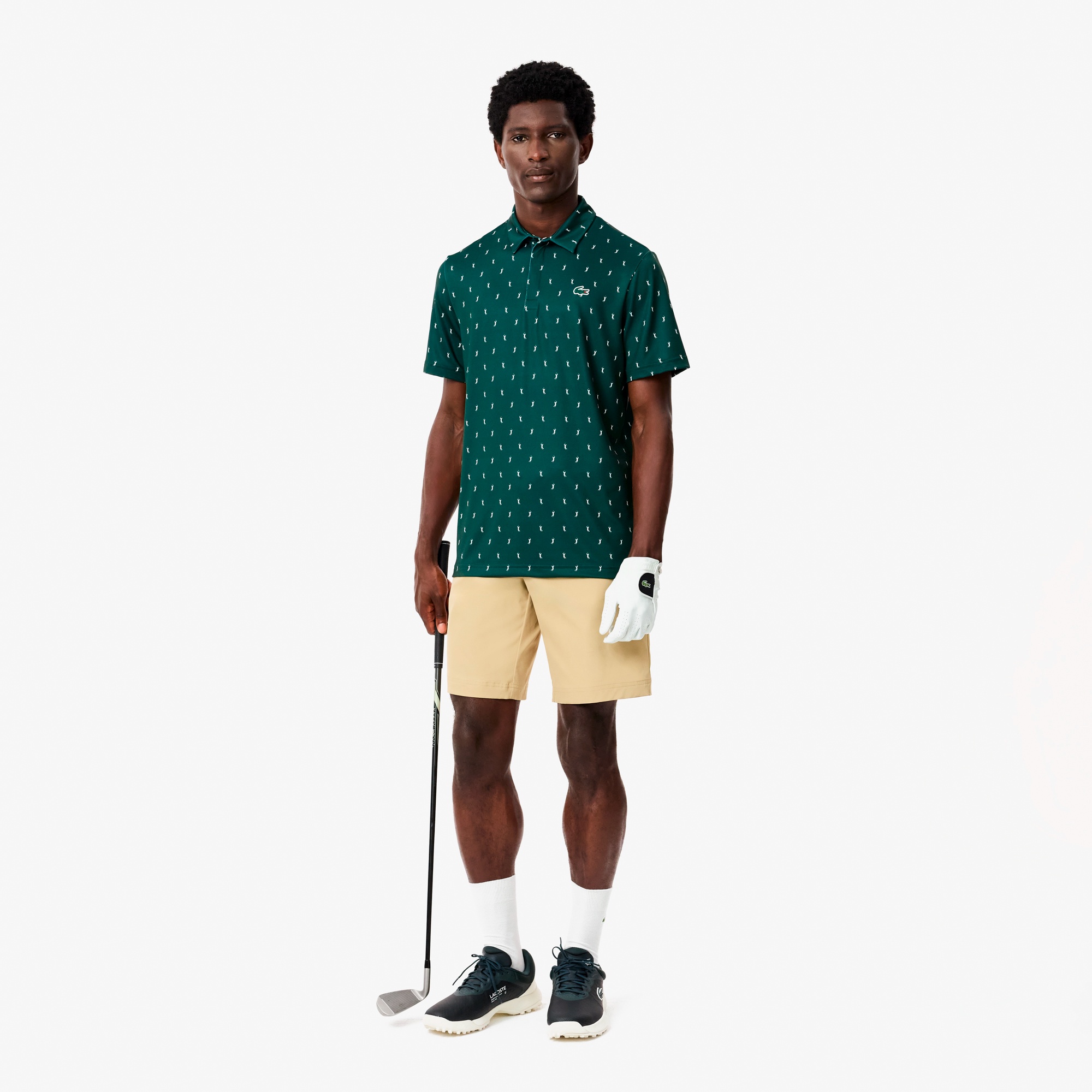 ミニマム総柄プリントゴルフポロシャツ