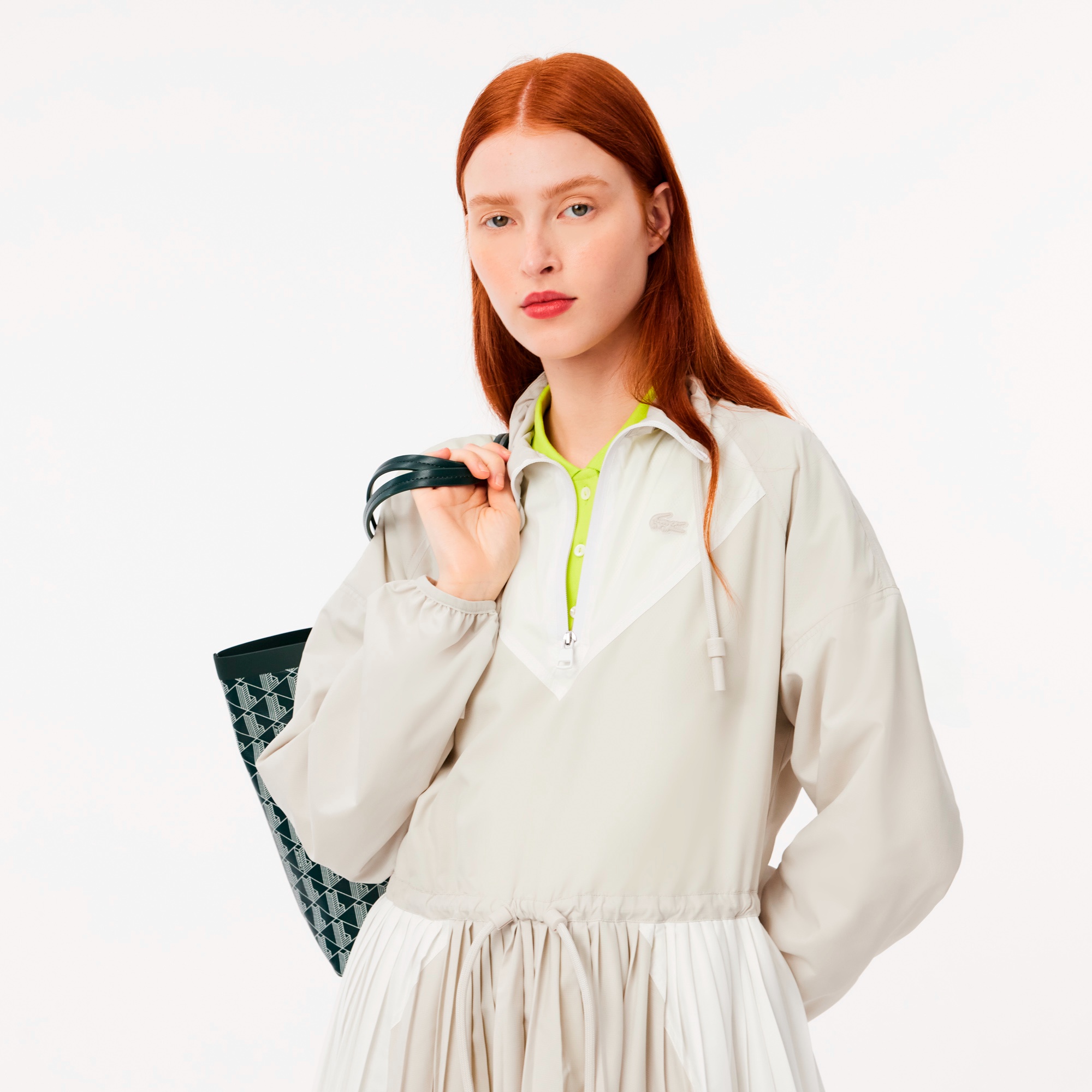 プリーツスカートアノラックドレス