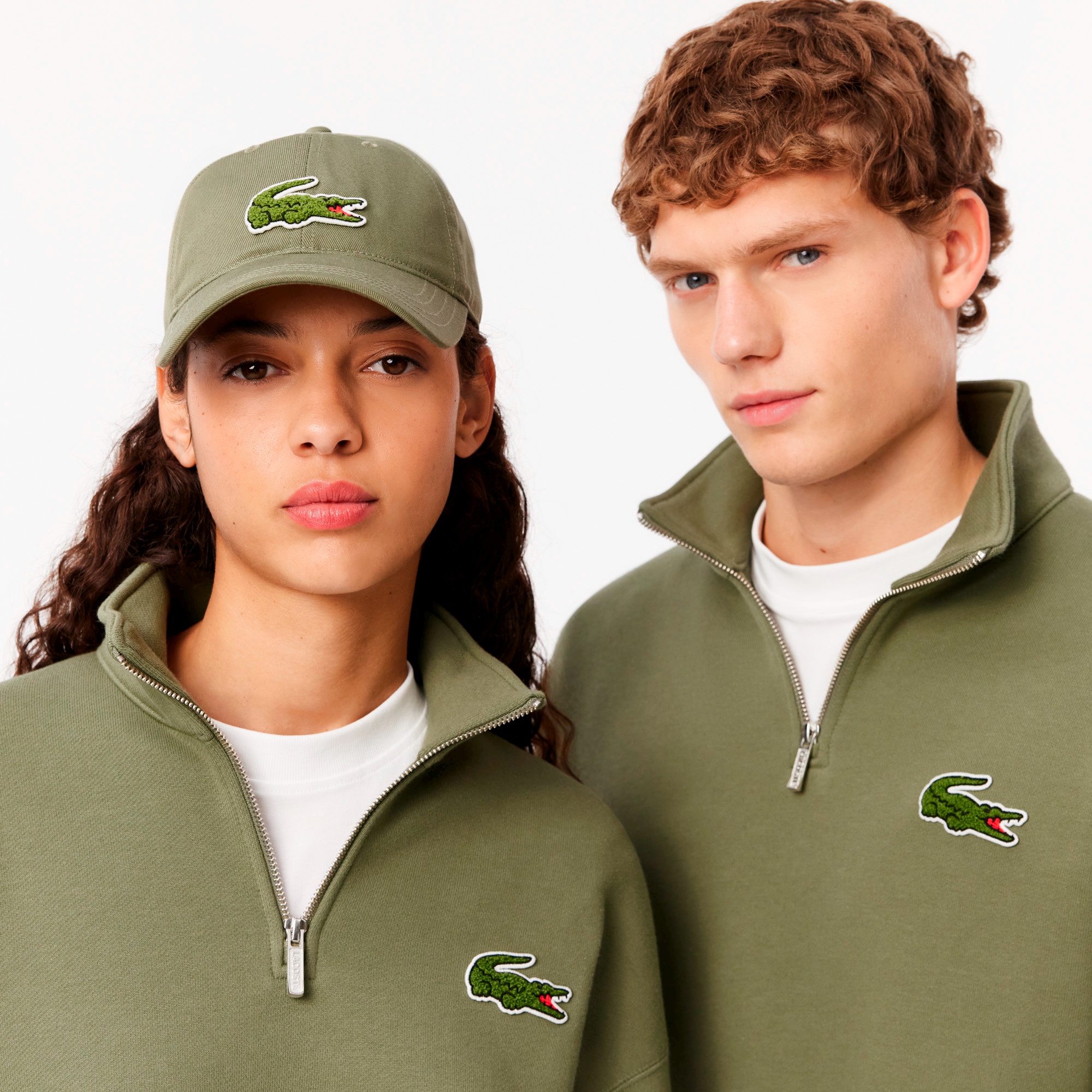 ハーフジップスタンドカラースウェット