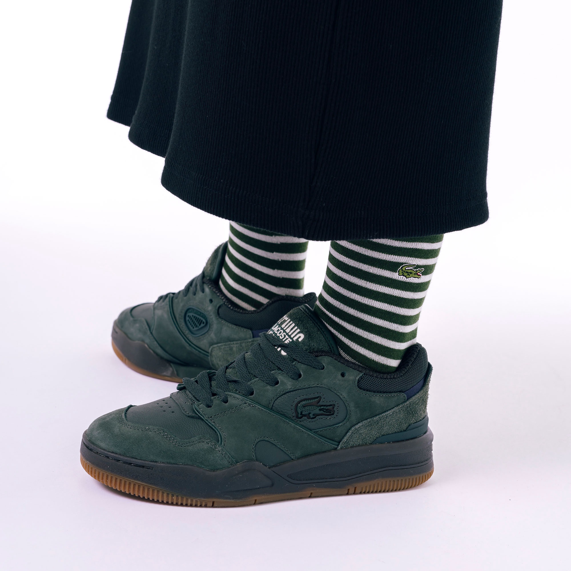 ボーダーリブニットソックス