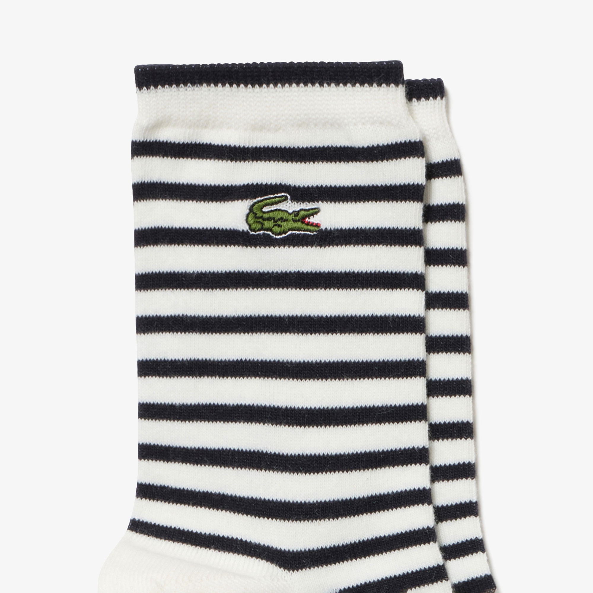 ボーダーリブニットソックス