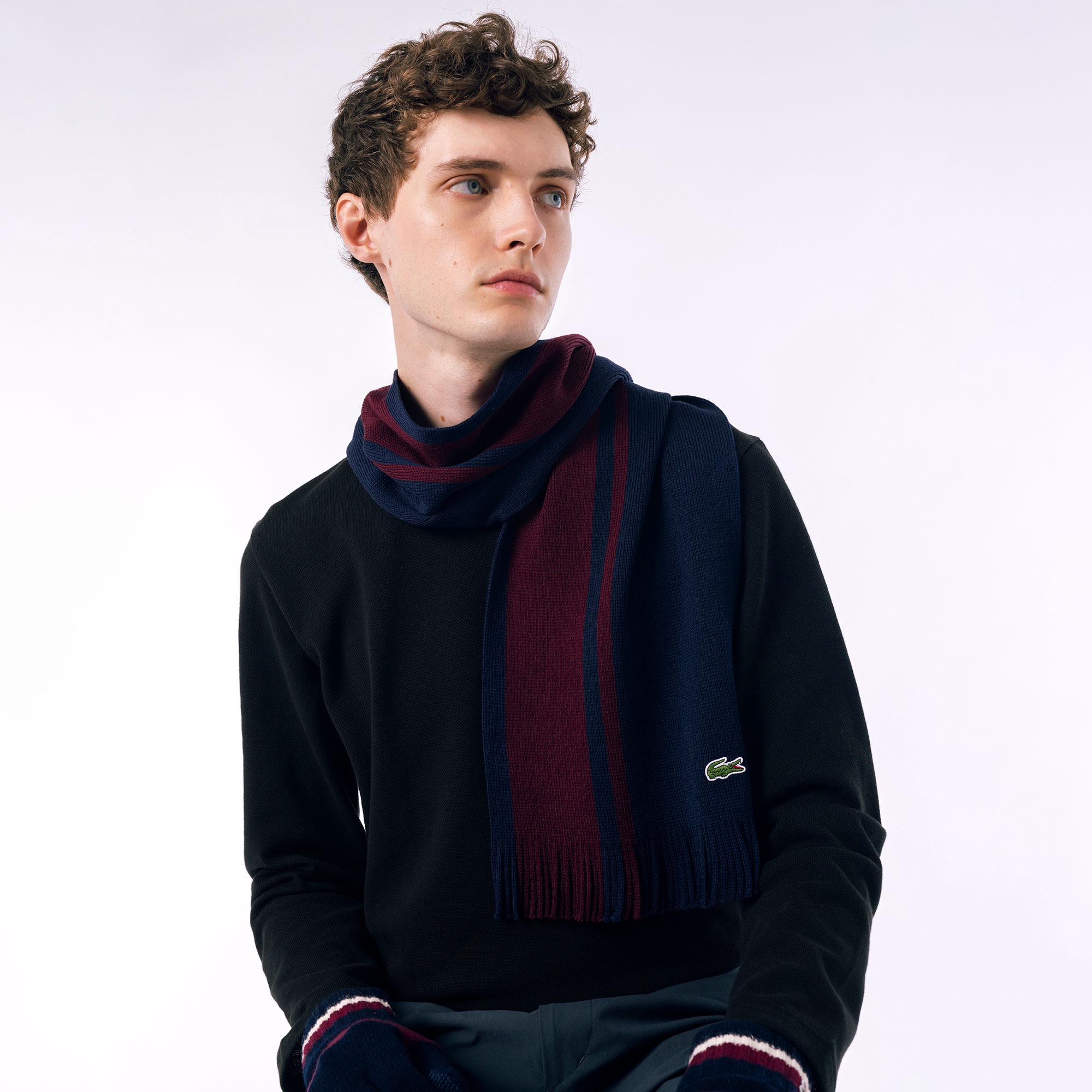 ラッセルニットストライプマフラー