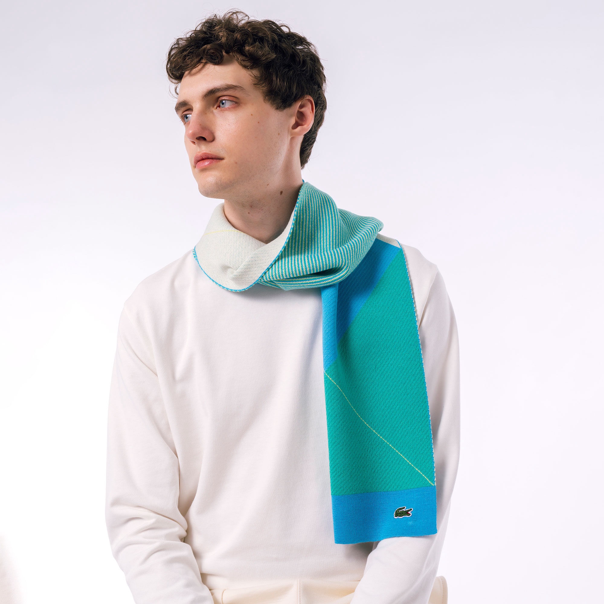 アーガイルニットマフラー