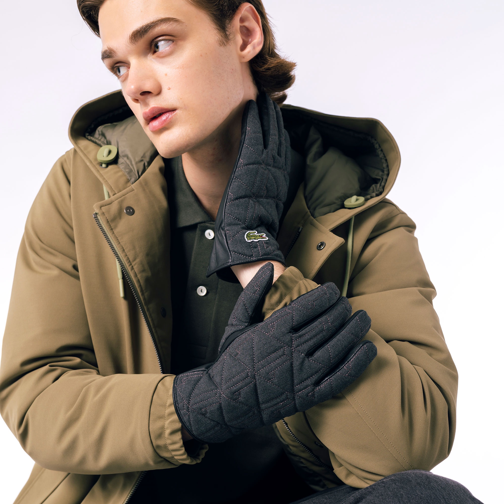 モノグラムキルティング✕レザーグローブ