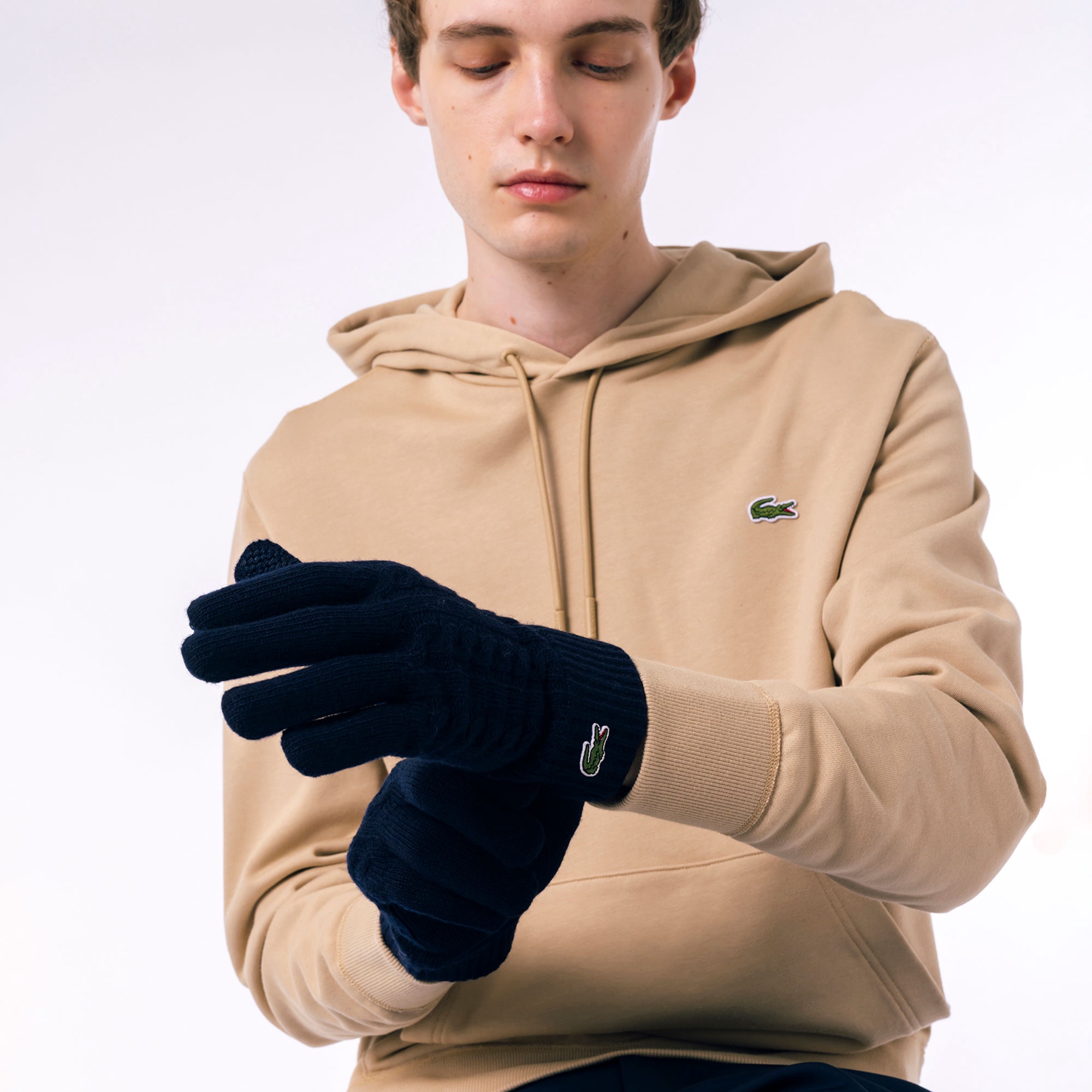 ケーブルニットグローブ