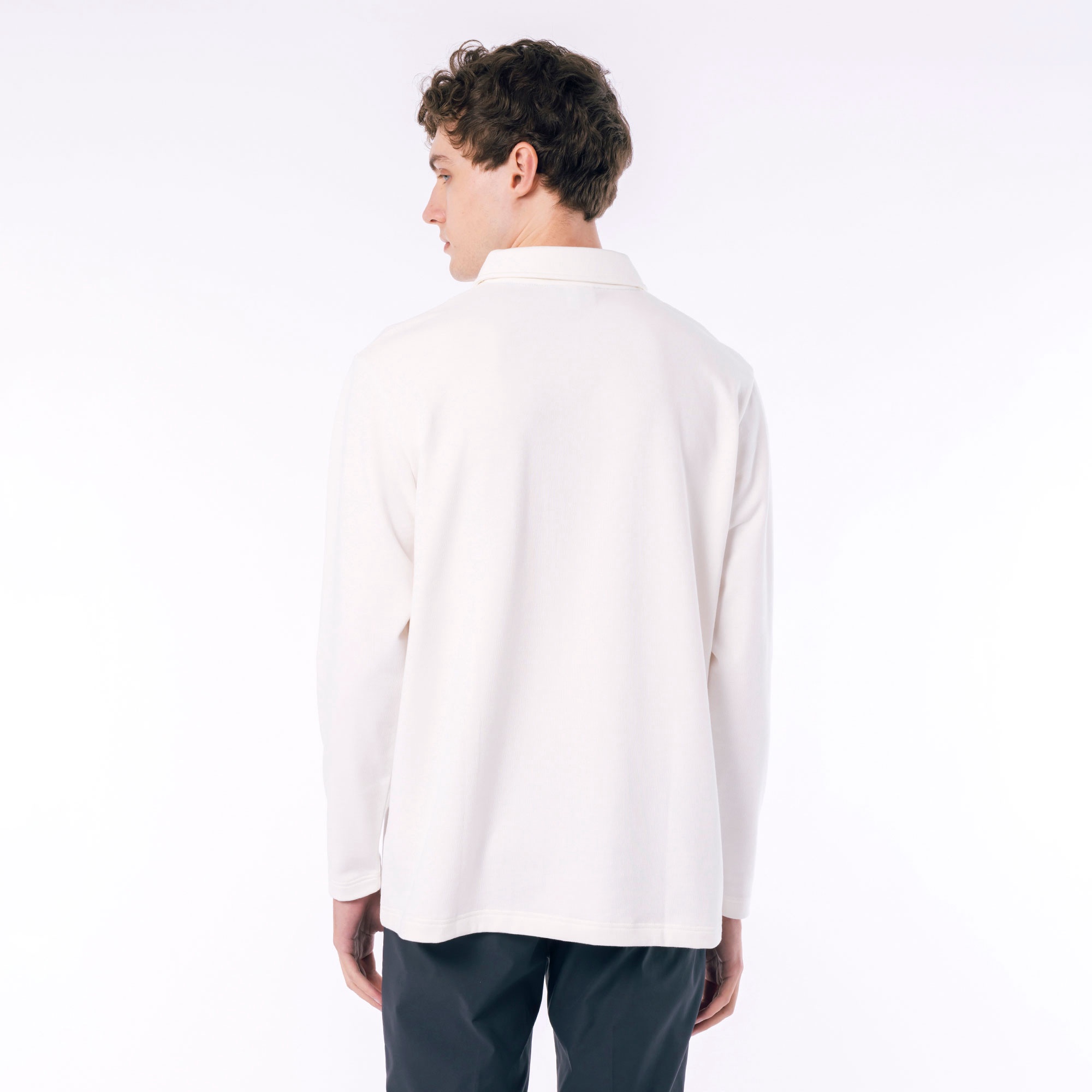 裏パイルジップポロシャツ