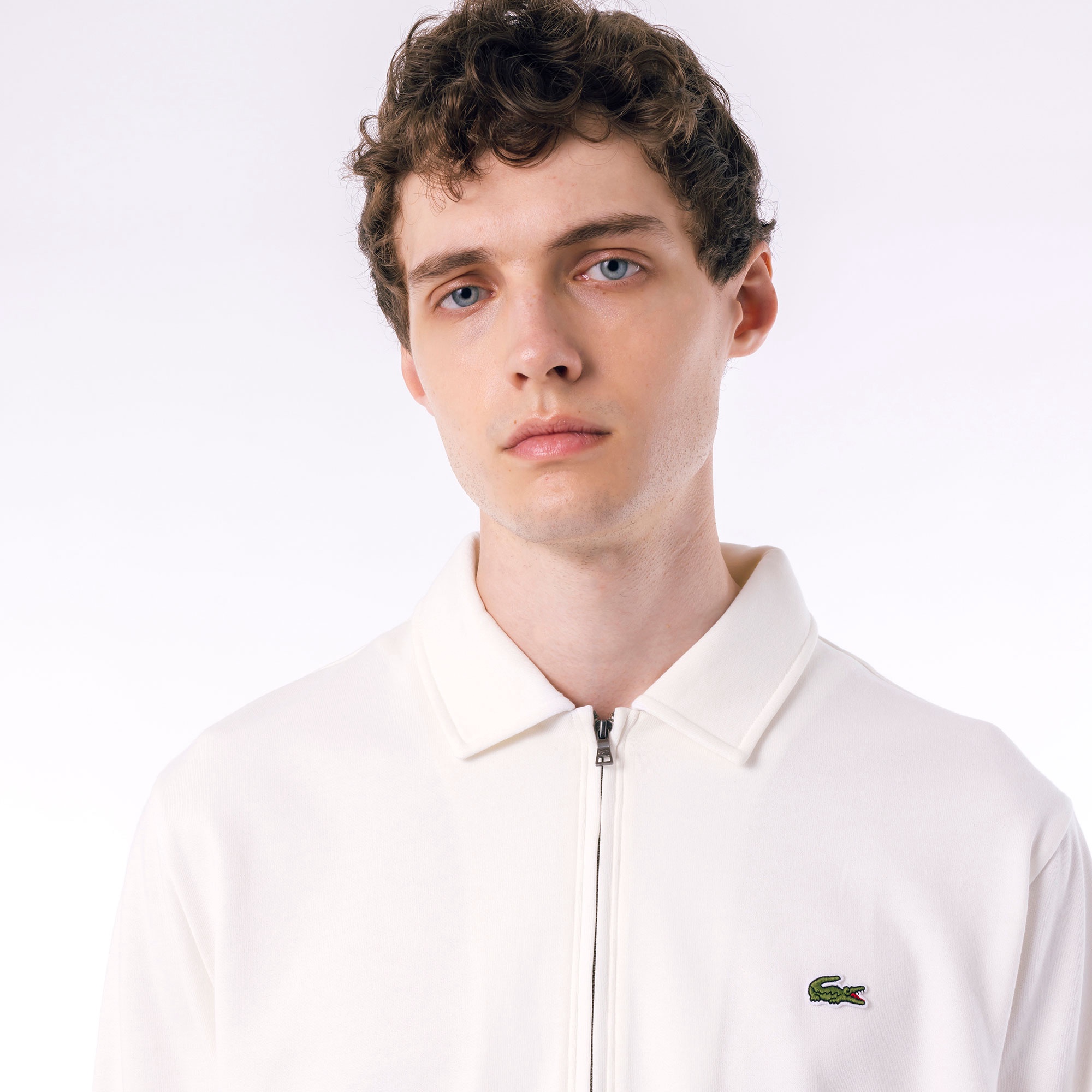 裏パイルジップポロシャツ