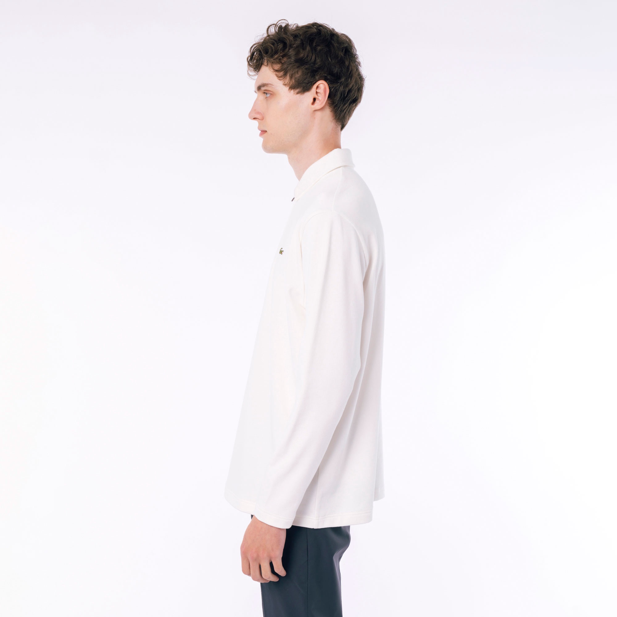 裏パイルジップポロシャツ