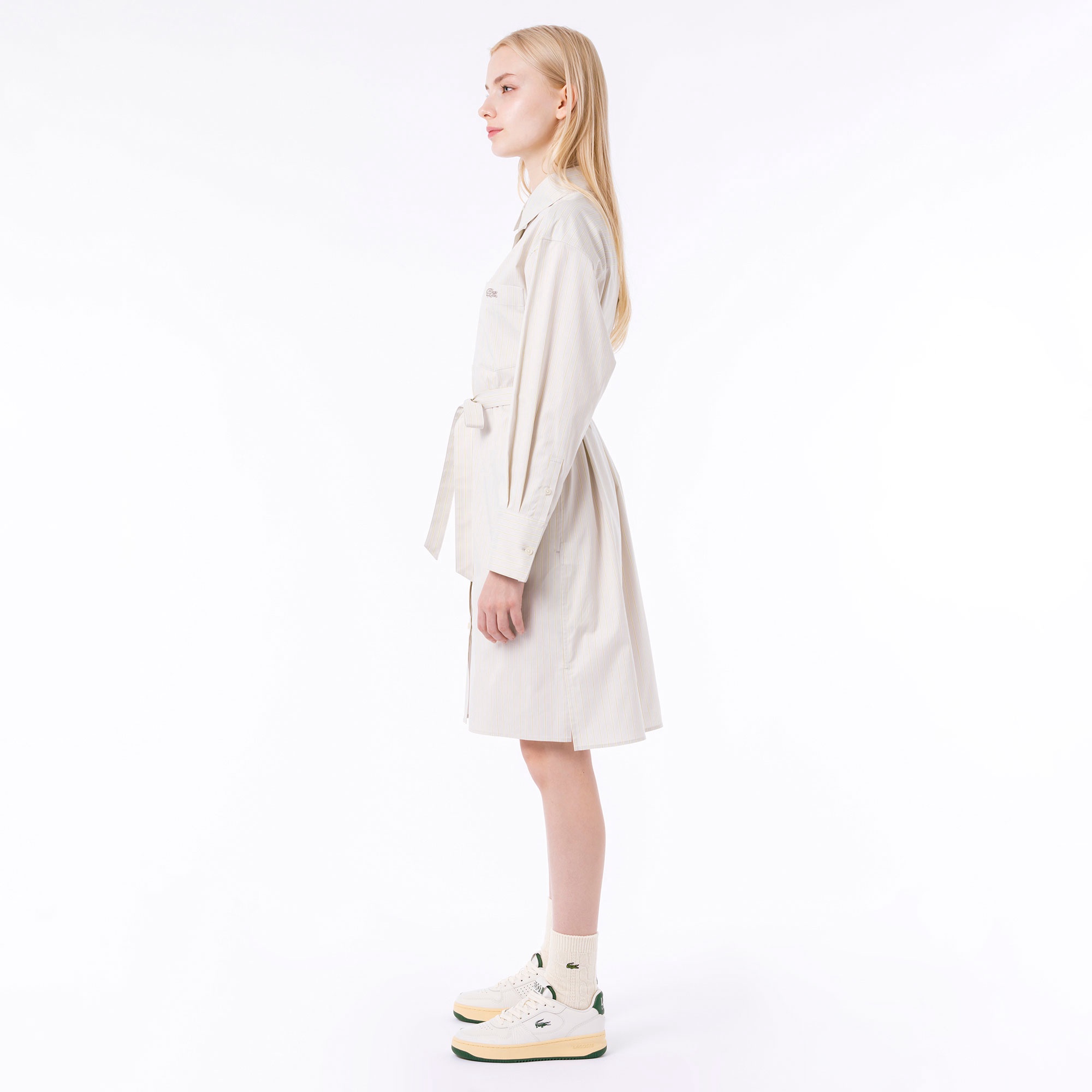 マルチストライプシャツドレス