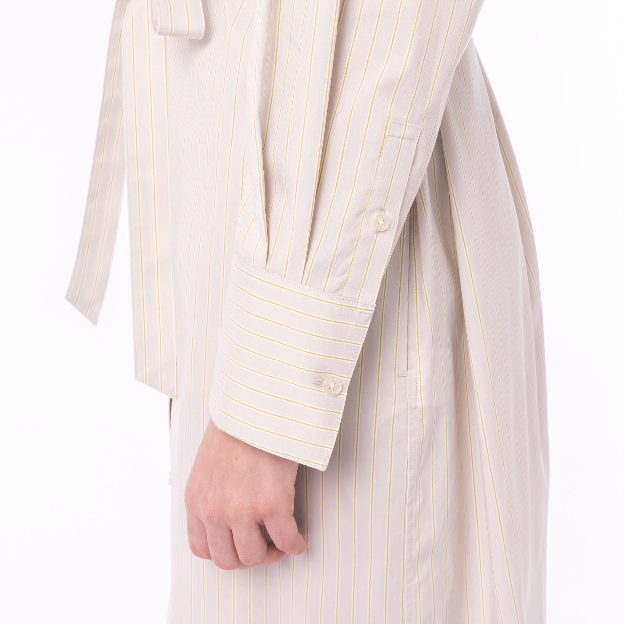 マルチストライプシャツドレス