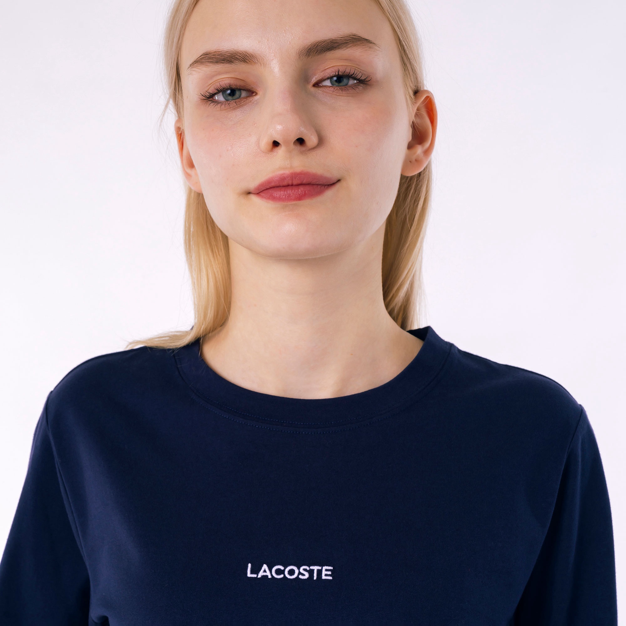 ワンポイント刺しゅう長袖Tシャツ