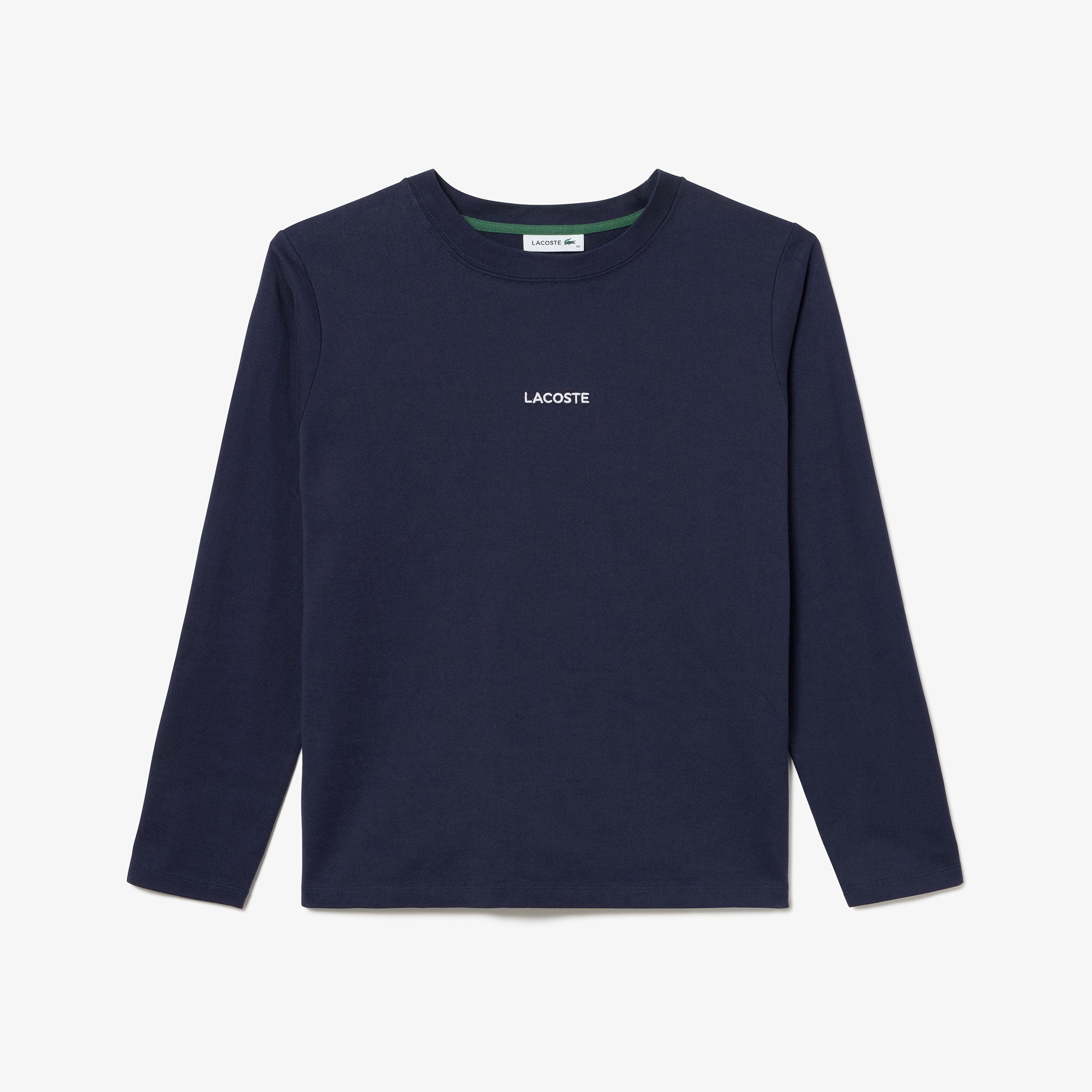 ワンポイント刺しゅう長袖Tシャツ