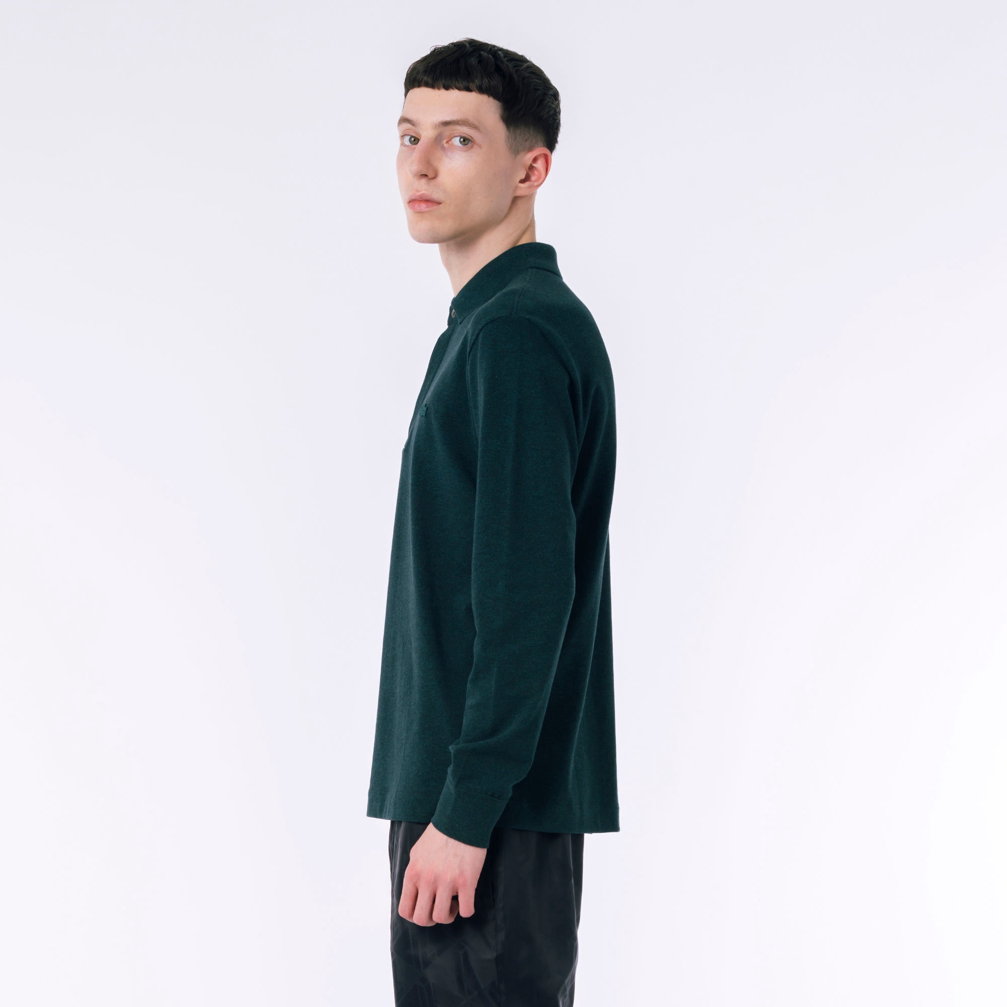 比翼フロントロングスリーブポロシャツ