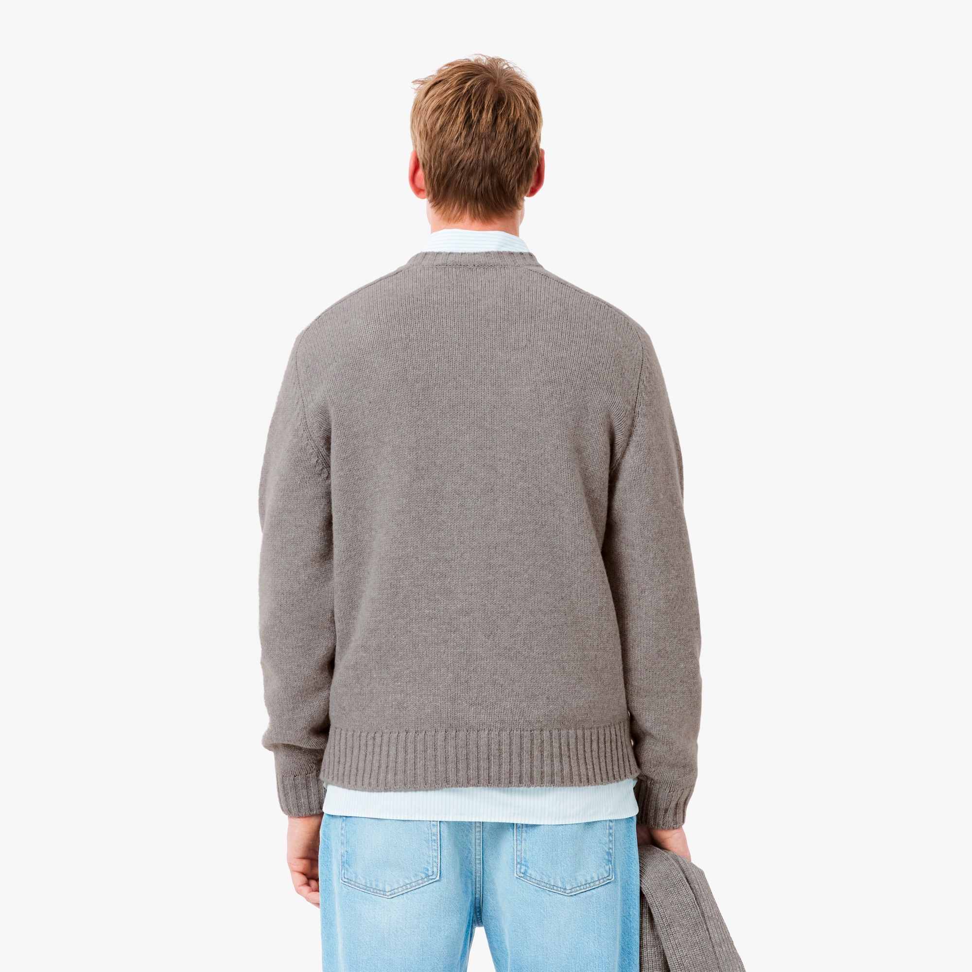 グラフィカルワニロゴジャカードニットセーター