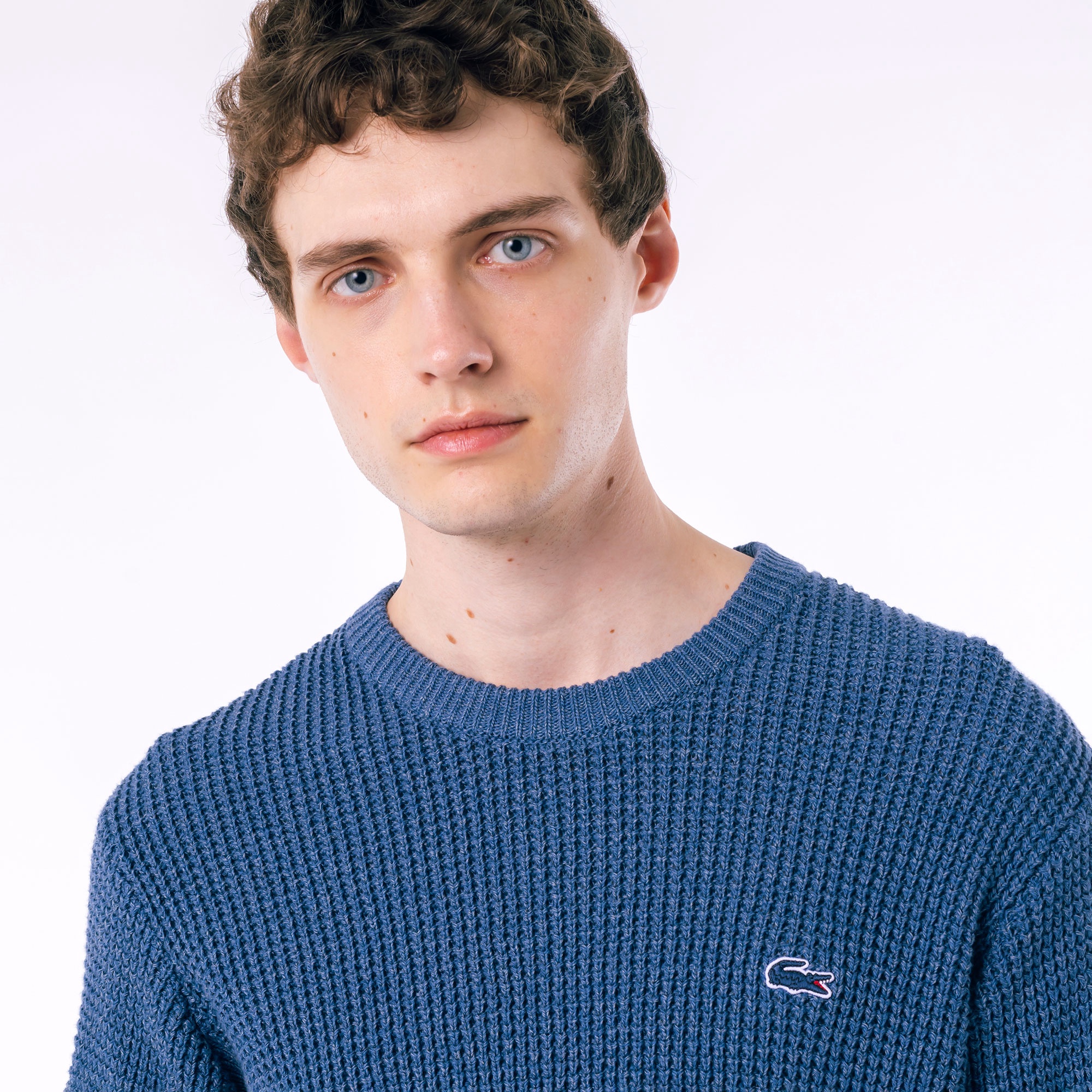 ヘザーカラーリングワッフルニット