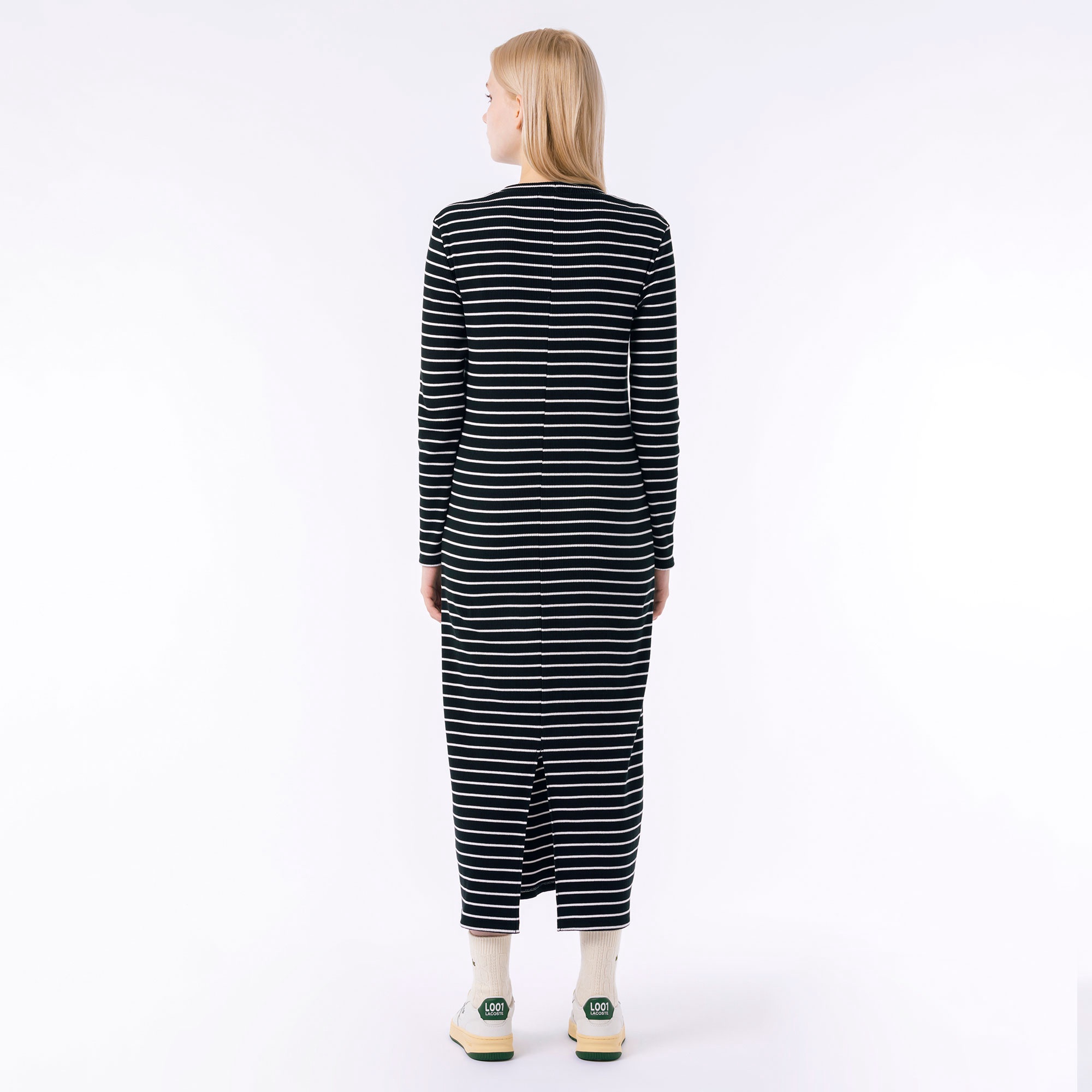 コットンリブニットドレス