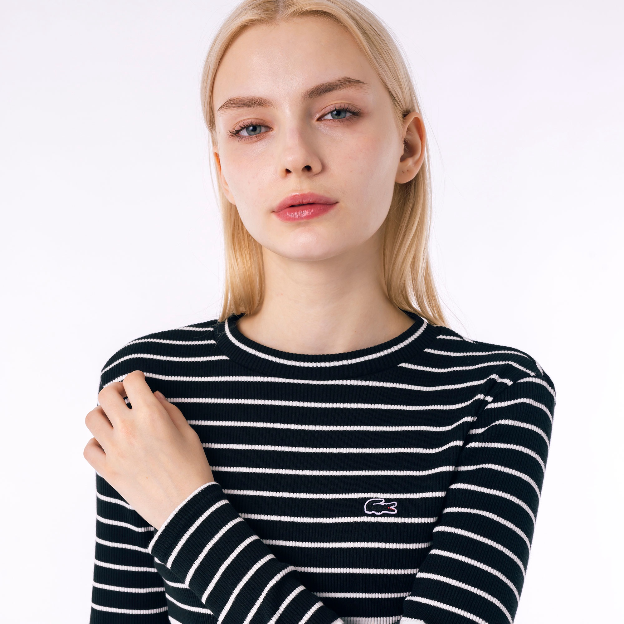 コットンリブニットドレス