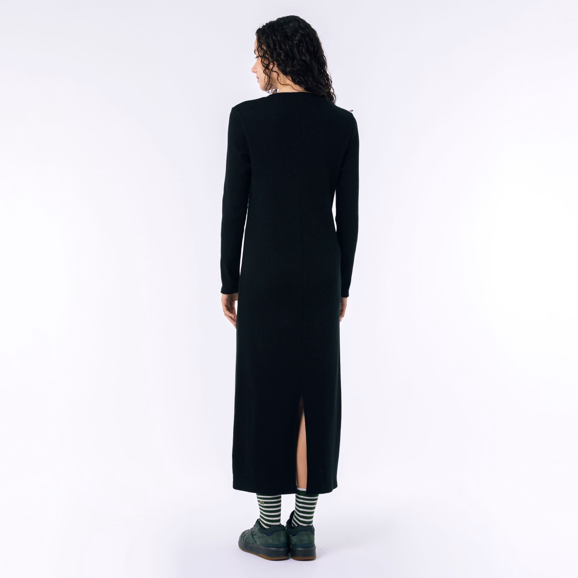 コットンリブニットドレス