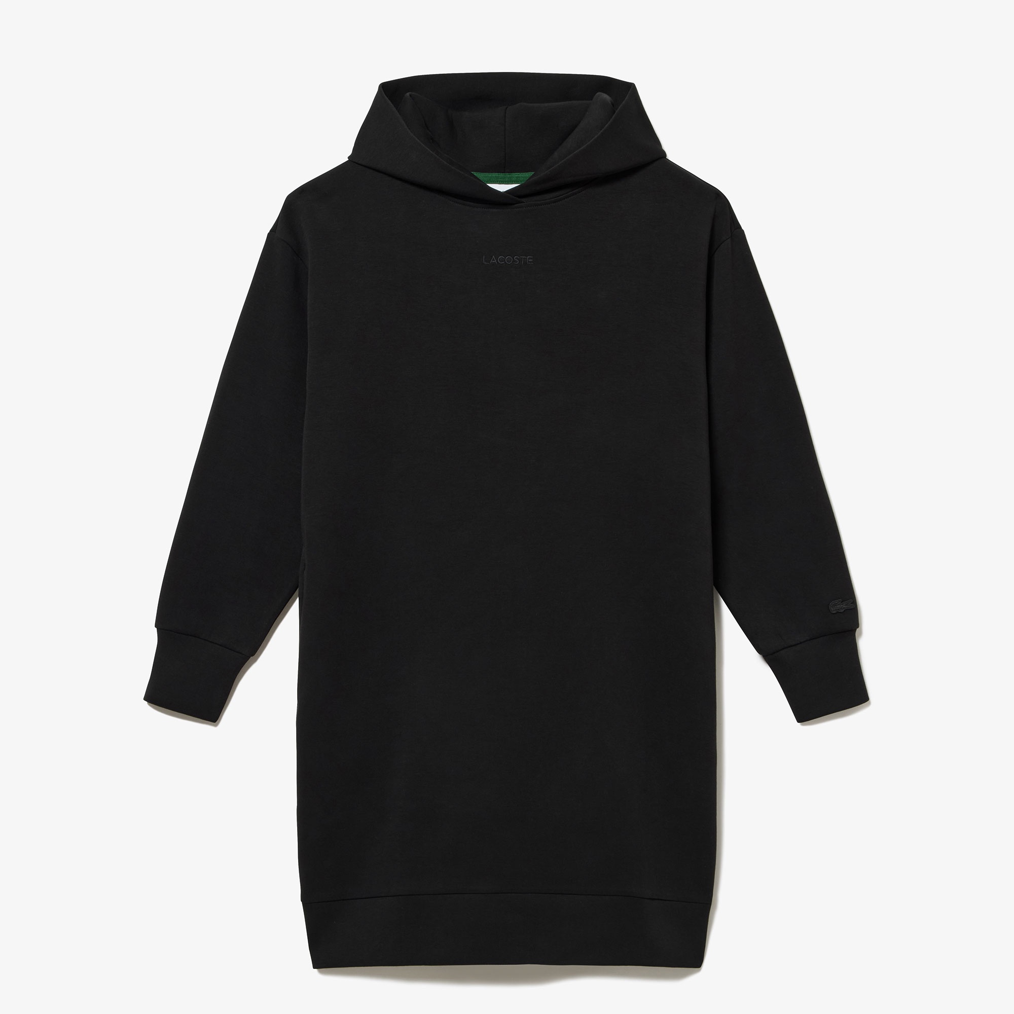 ブランドネームロゴステッチダブルフェイススウェットフーディードレス