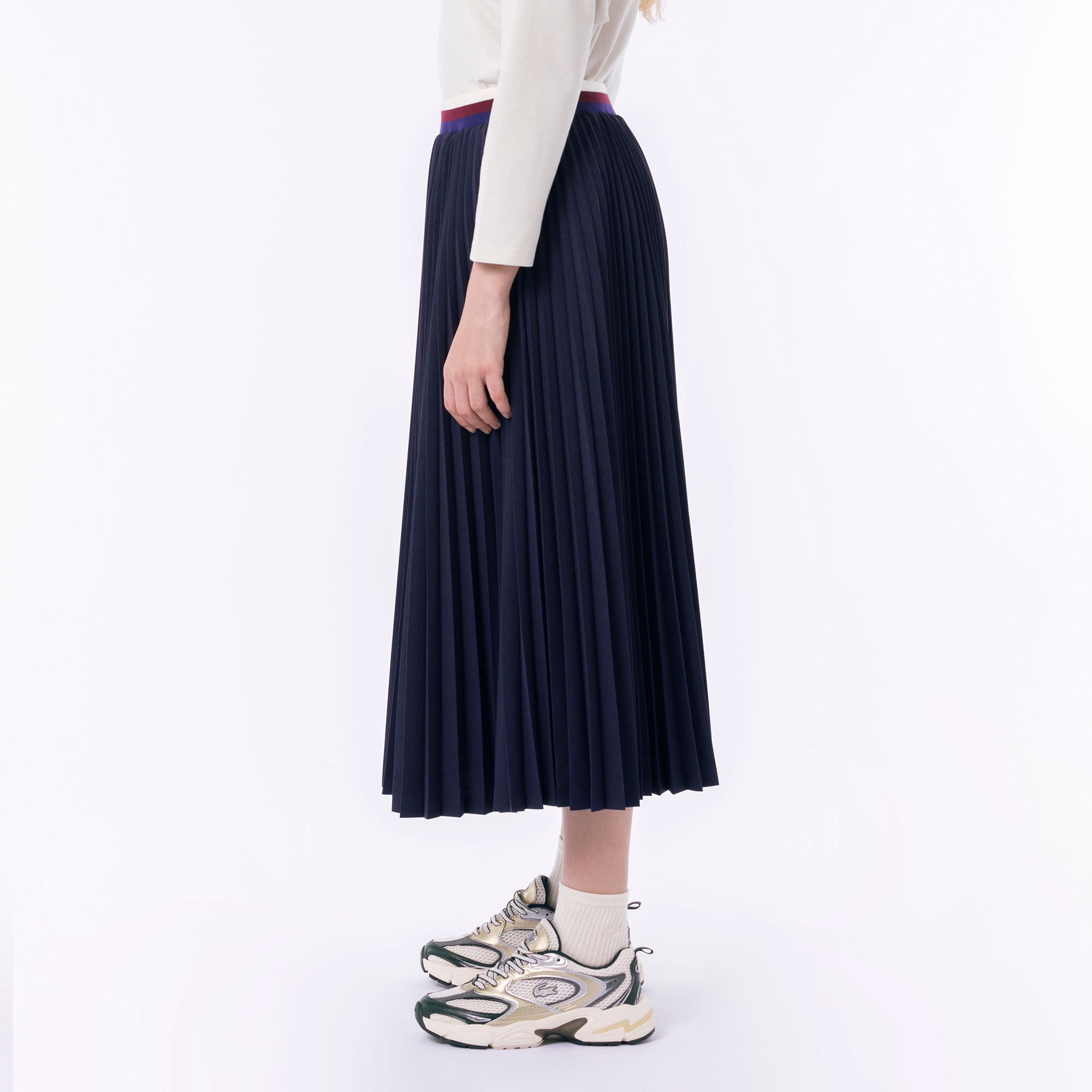 ウエストボーダープリーツスカート
