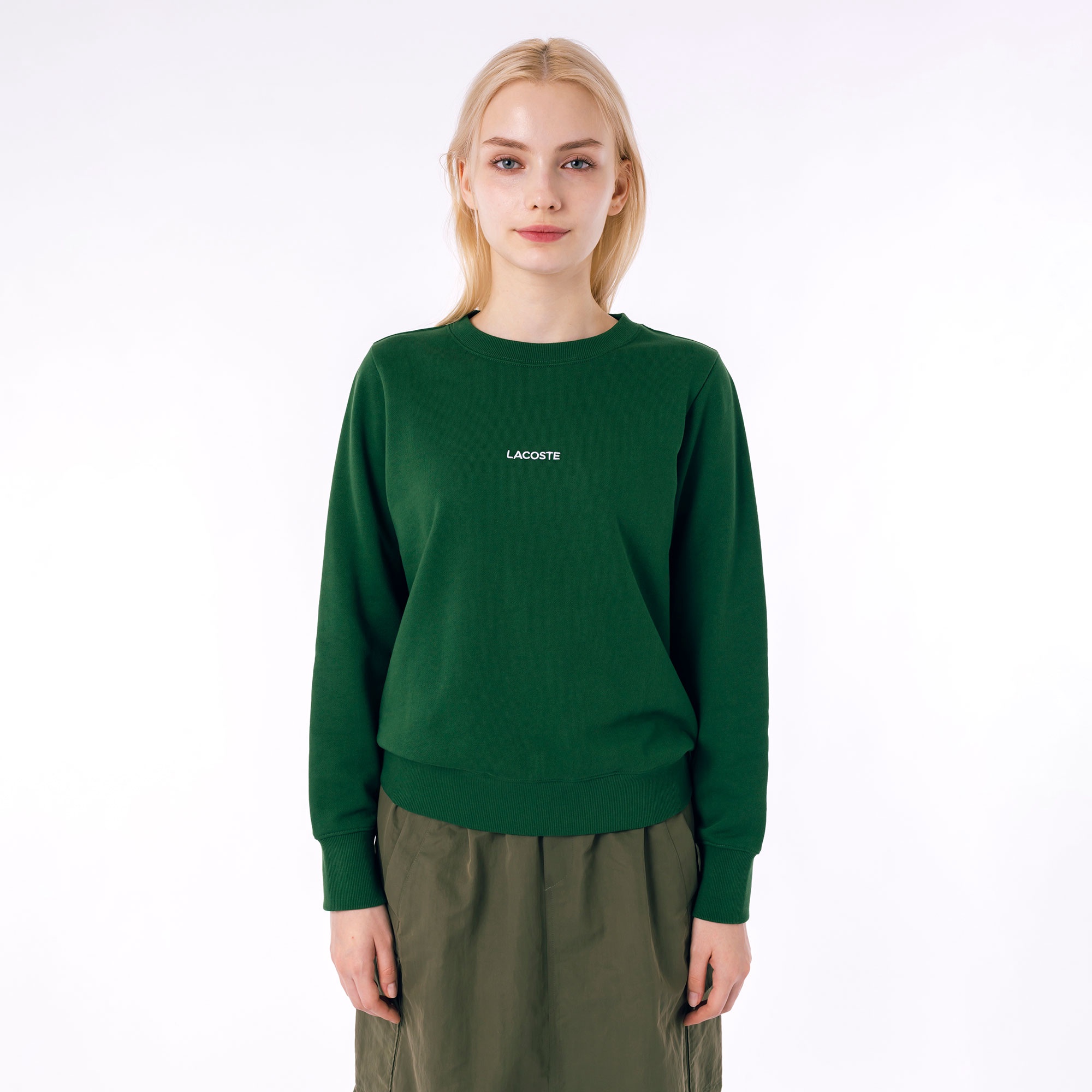 ブランドネームロゴステッチクルーネックスウェット