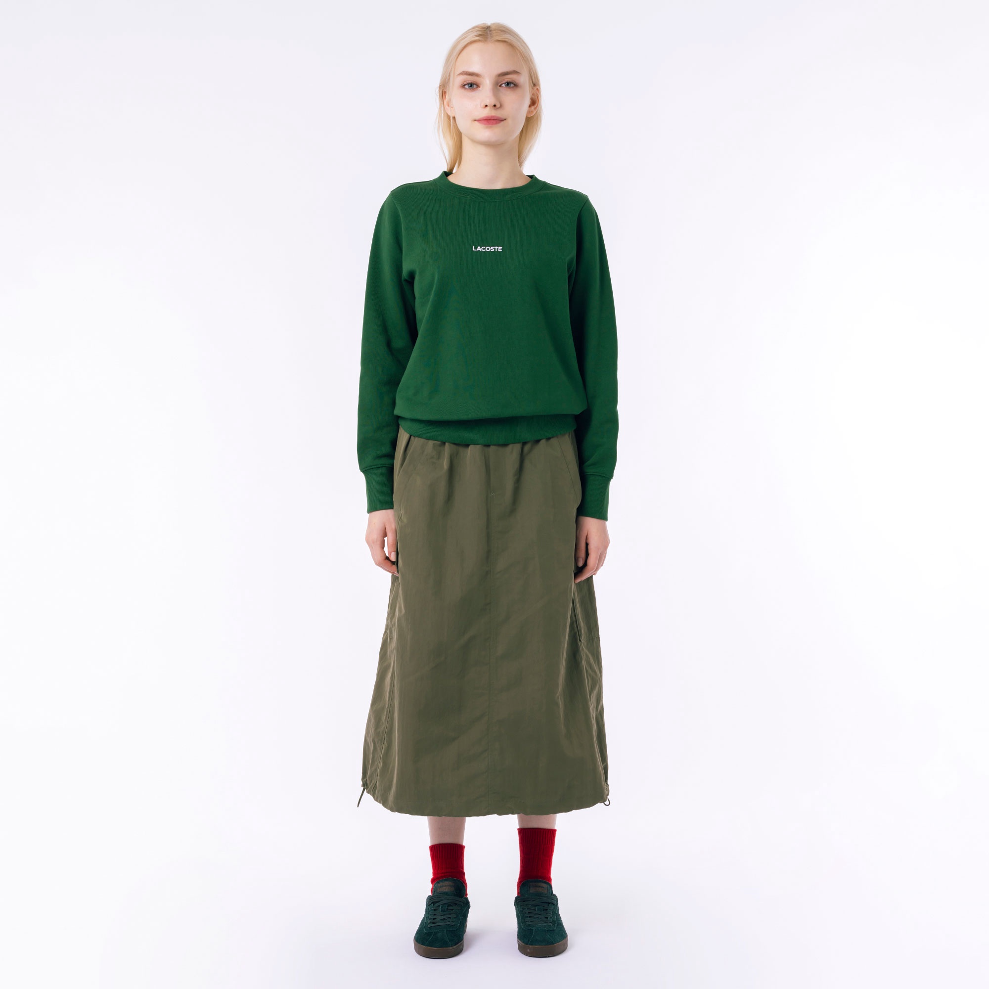 ブランドネームロゴステッチクルーネックスウェット