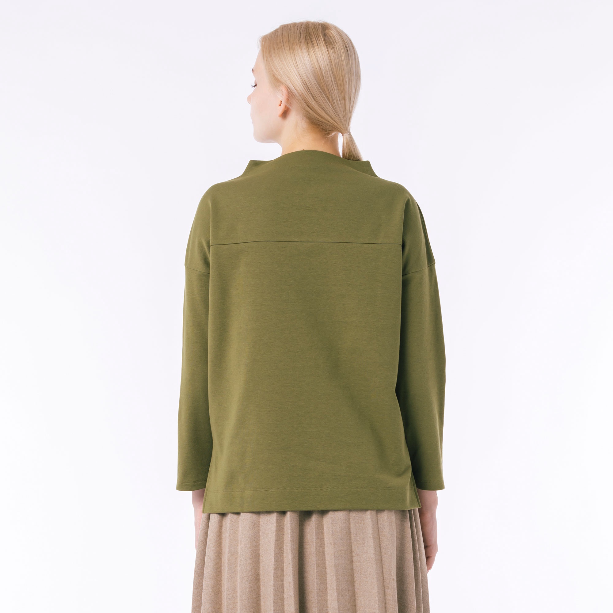 ボトルネックミラノリブプルオーバー