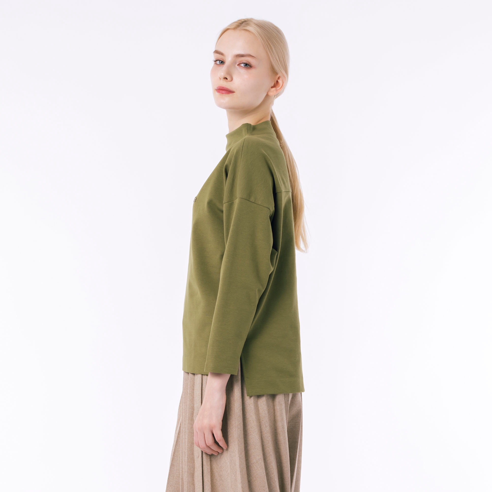 ボトルネックミラノリブプルオーバー