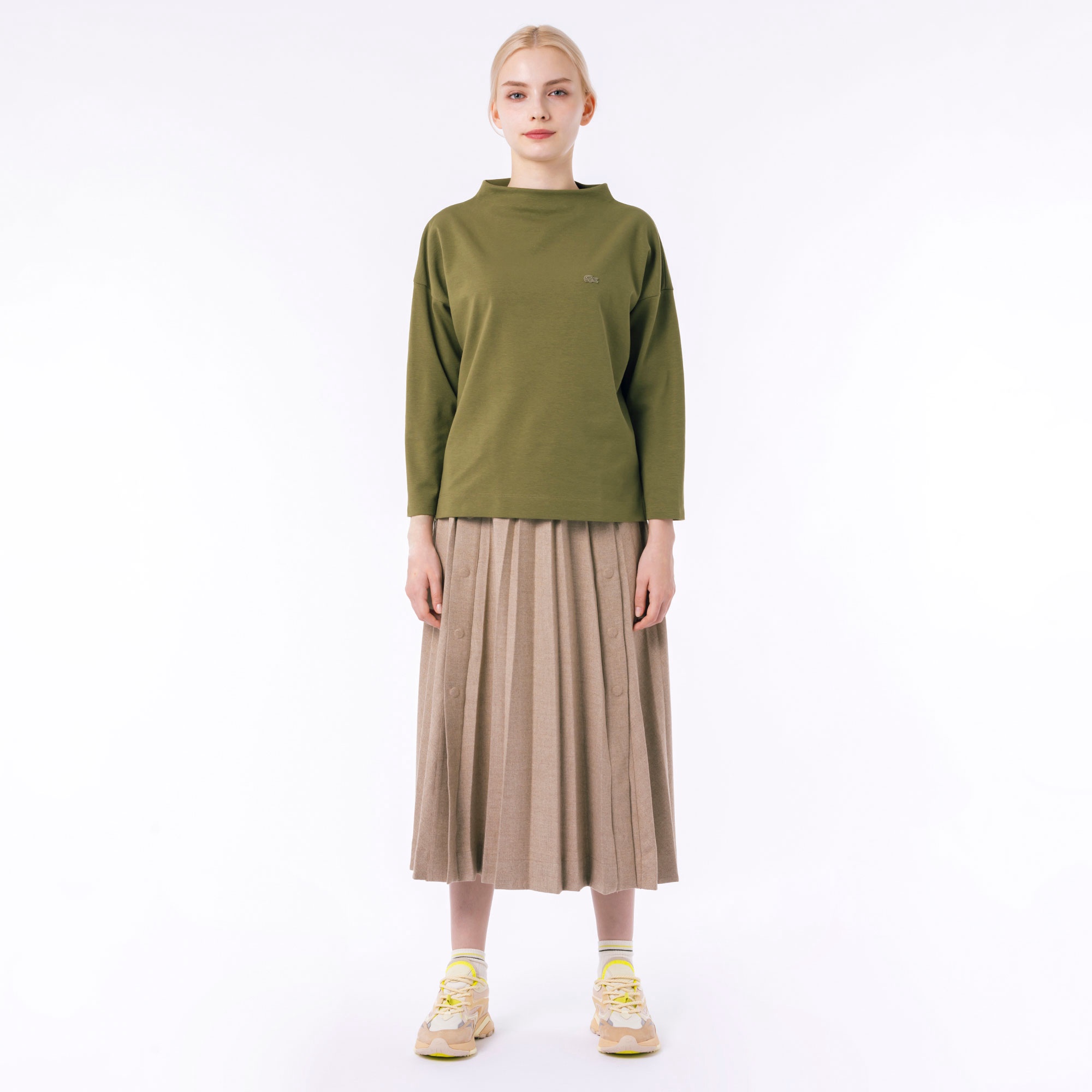 ボトルネックミラノリブプルオーバー