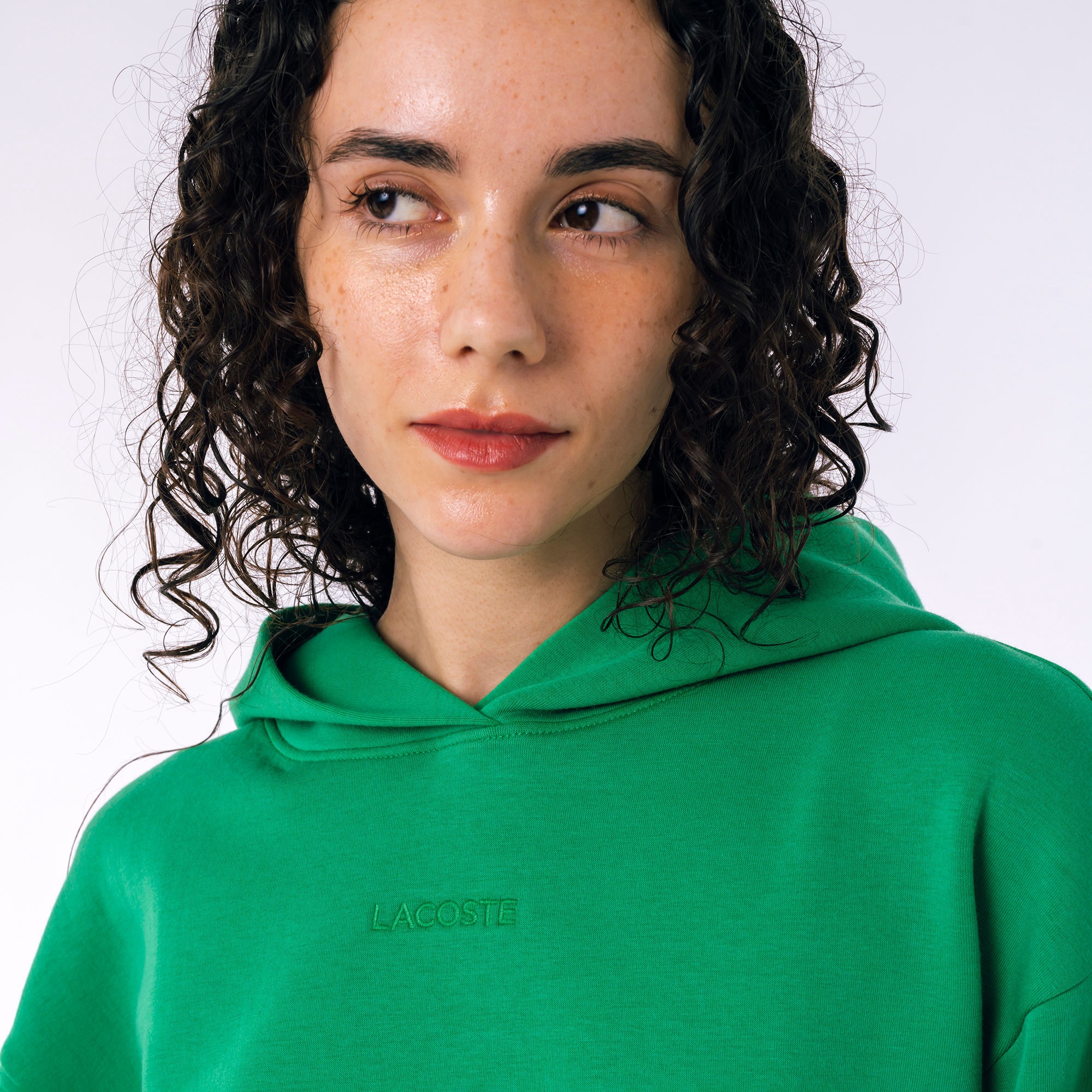 ブランドネームロゴステッチダブルフェイススウェットフーディー