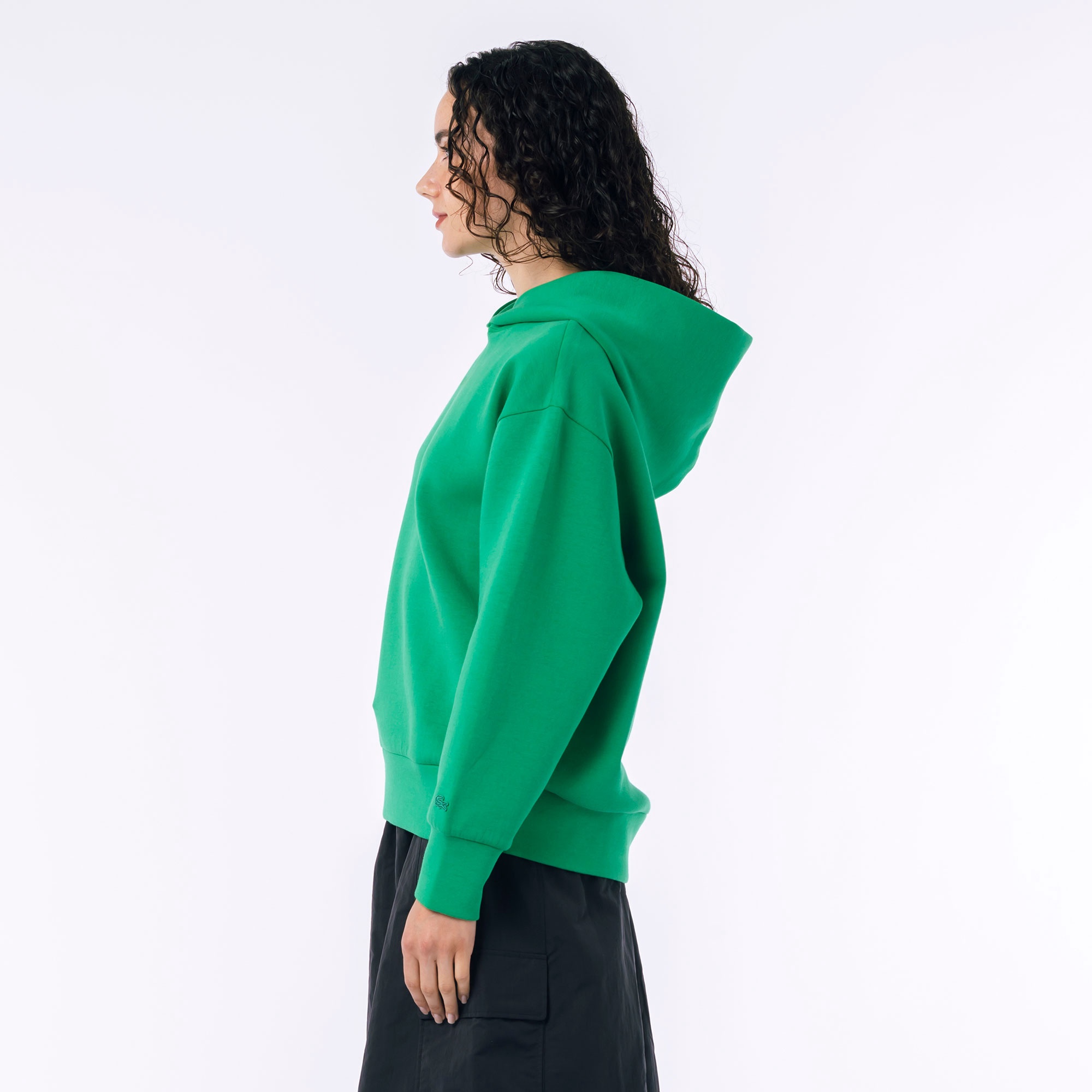 ブランドネームロゴステッチダブルフェイススウェットフーディー