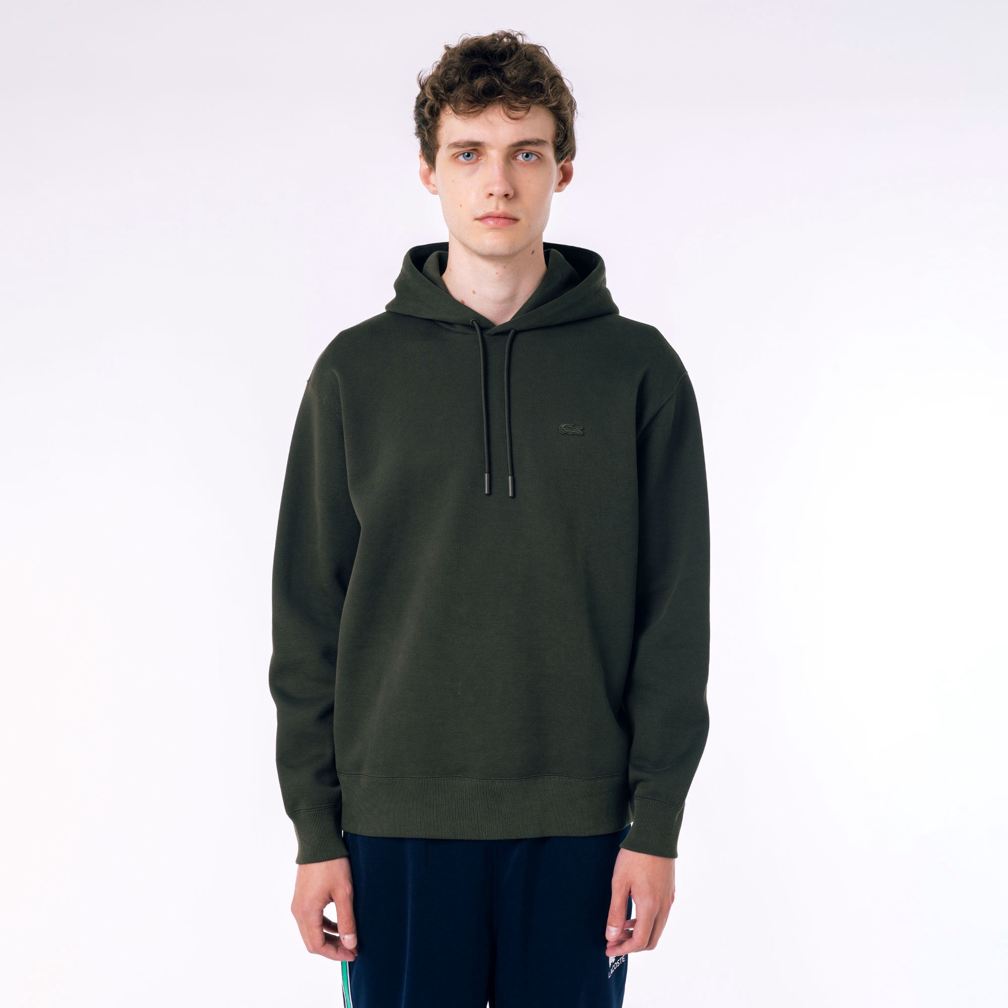 鹿の子ニットワントーンフーディー