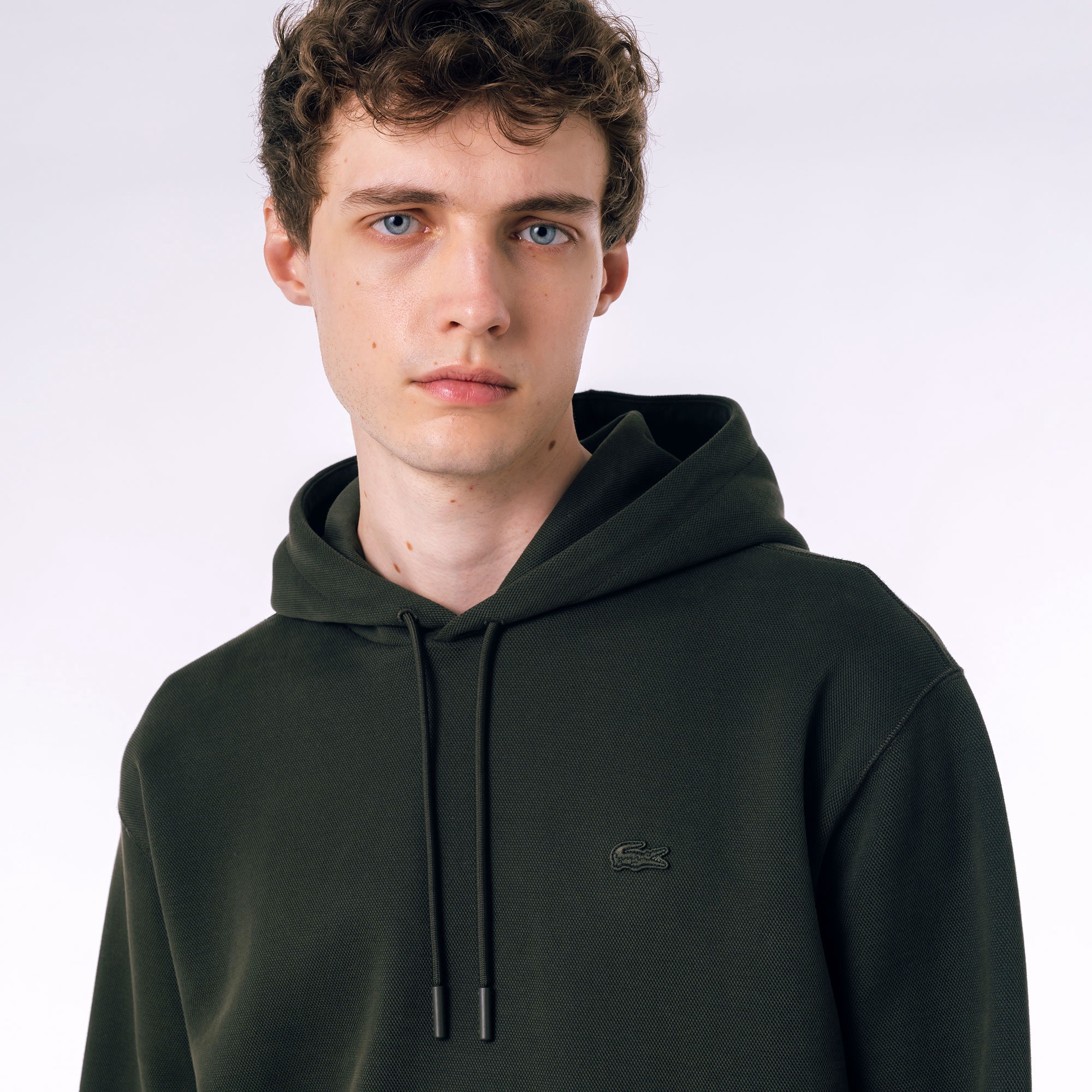 鹿の子ニットワントーンフーディー