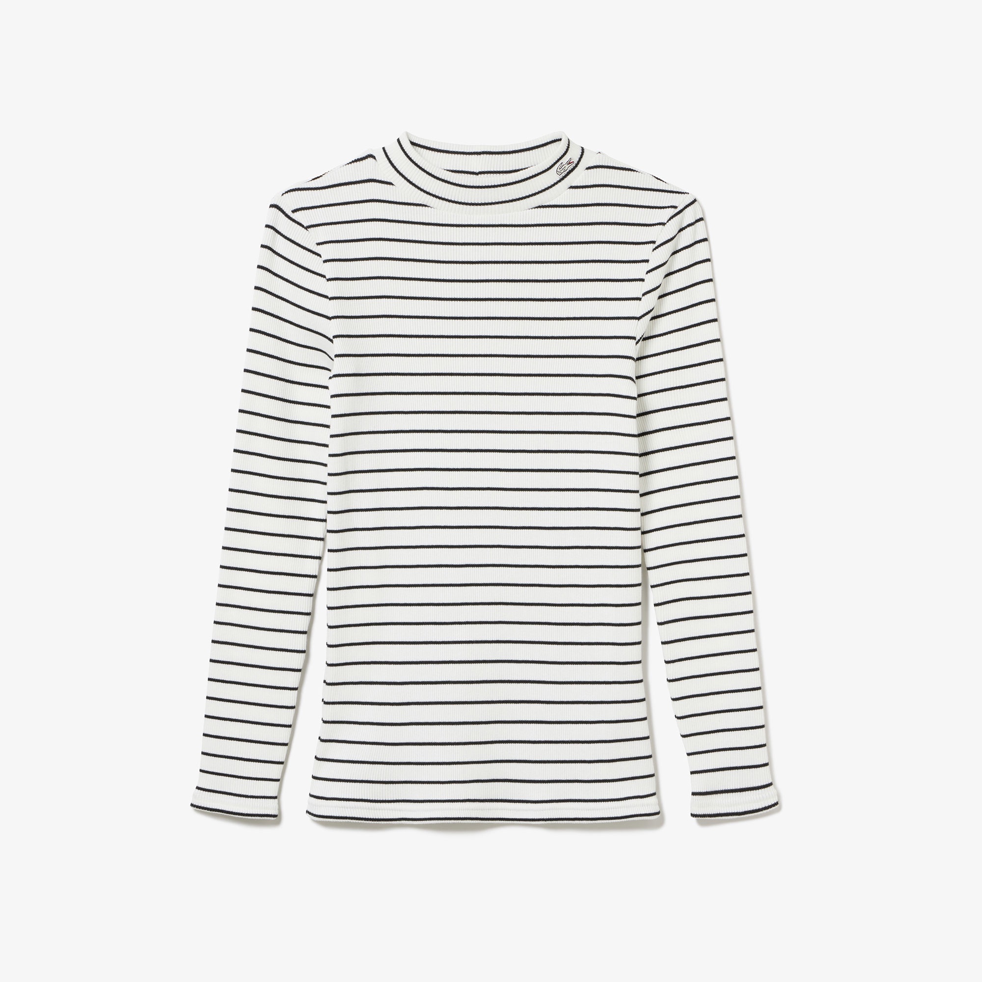モックネックロングスリーブTシャツ