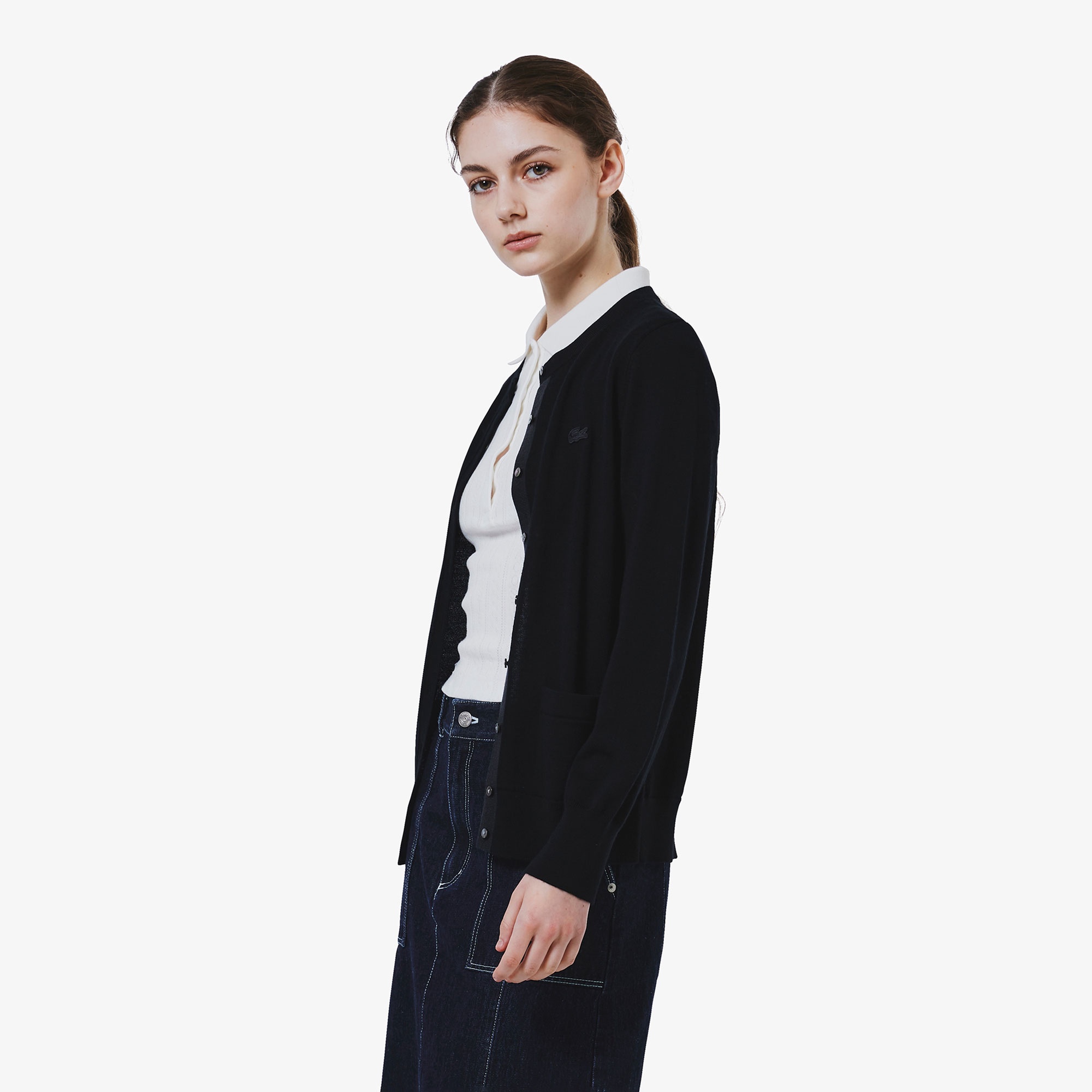 ウォッシャブルウールニットカーディガン