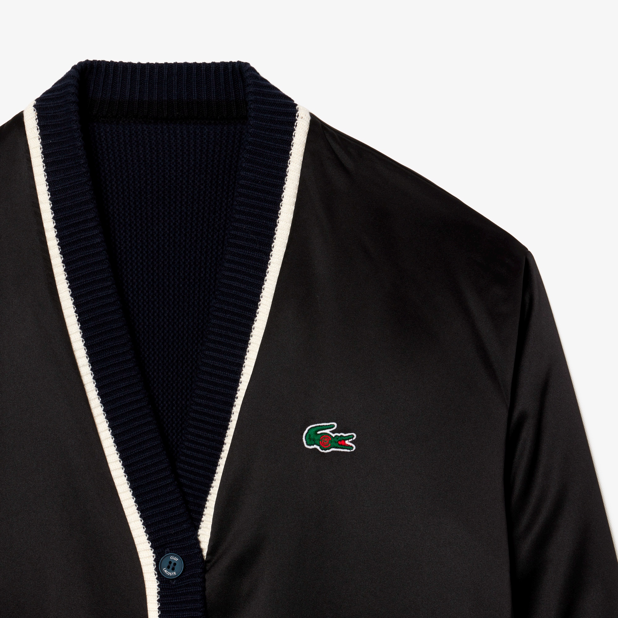 『Lacoste x CLOT』リバーシブルカーディガン