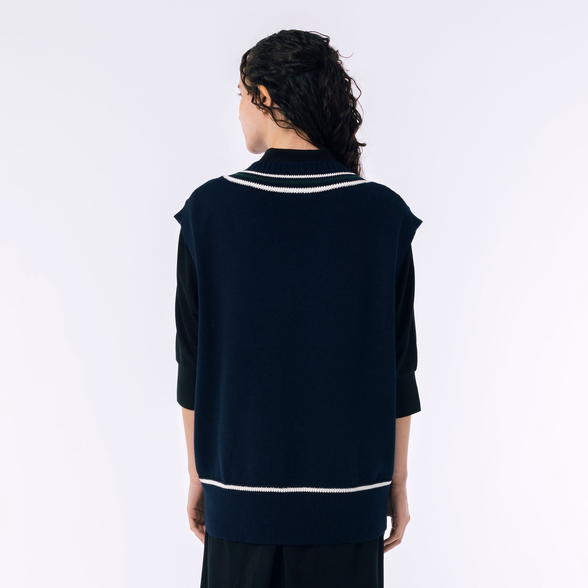 コットンポリニットチルデンベスト